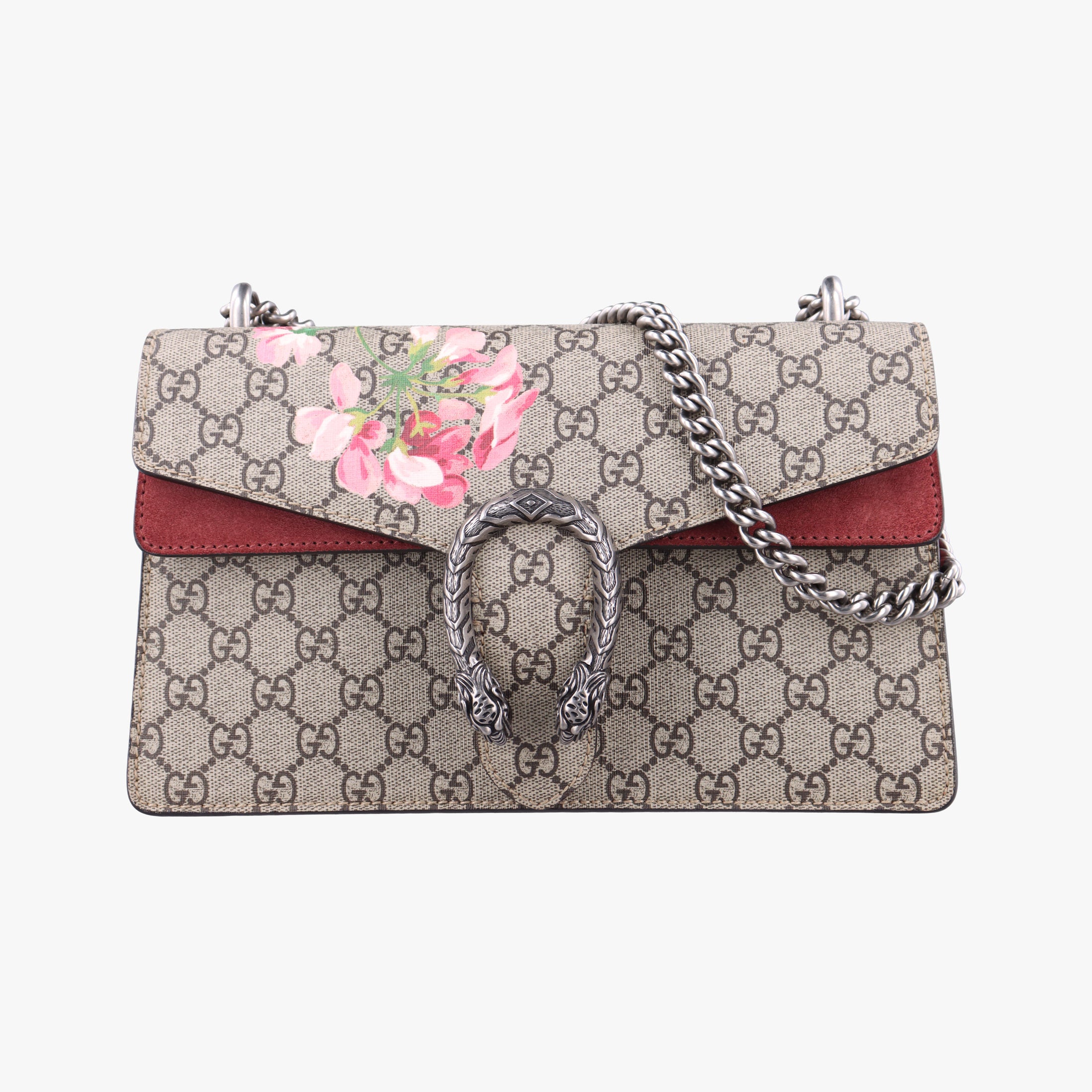 Pre-owned Gucci Dionysus BEIGE×RED×Multicolour PVC coated canvas × suede 400249 shoulderbag | stylenewstar