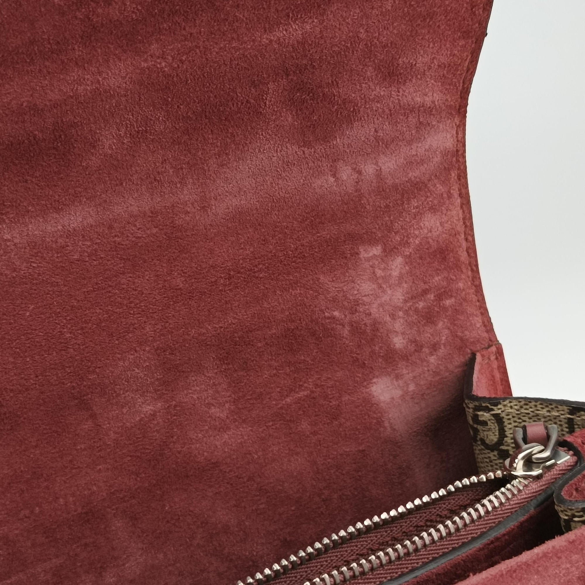 Pre-owned Gucci Dionysus BEIGE×RED×Multicolour PVC coated canvas × suede 400249 shoulderbag | stylenewstar