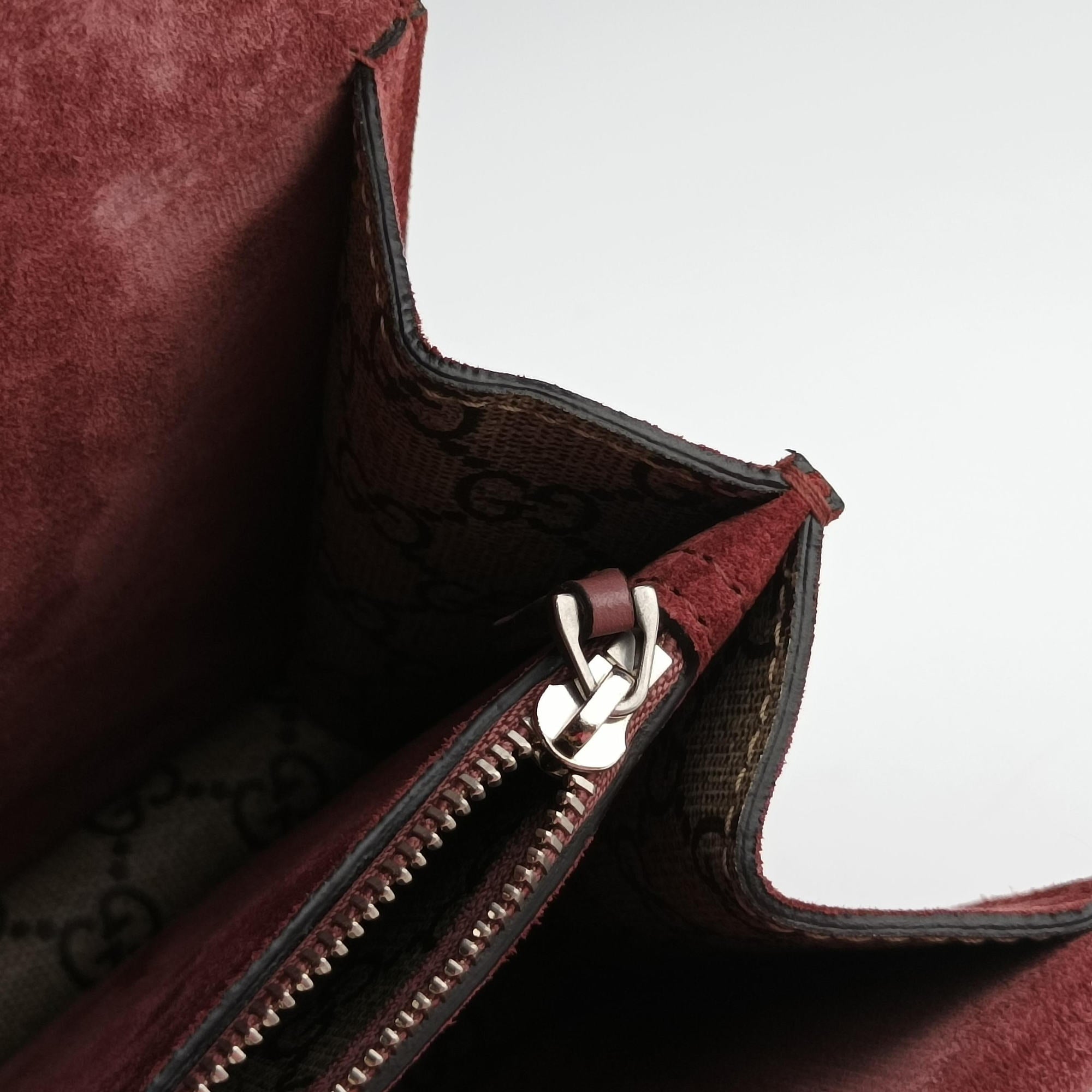 Pre-owned Gucci Dionysus BEIGE×RED×Multicolour PVC coated canvas × suede 400249 shoulderbag | stylenewstar