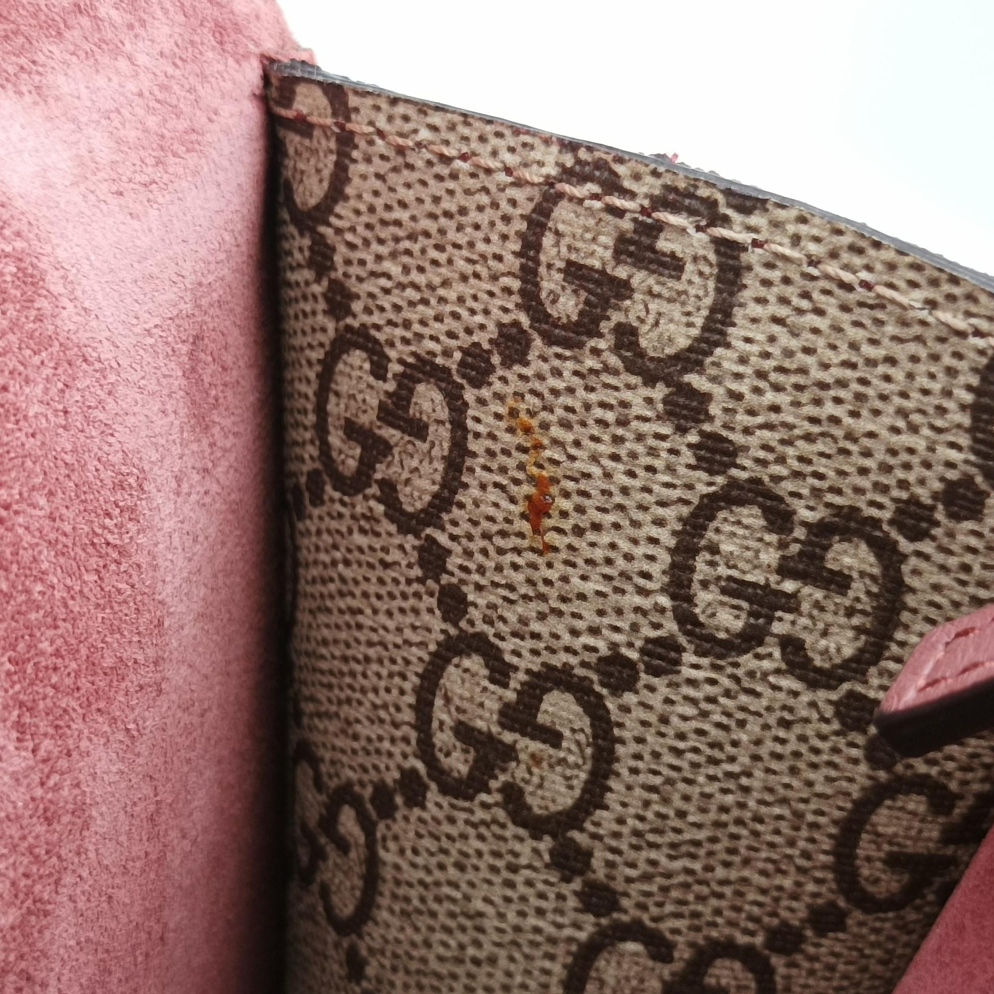 Pre-owned Gucci Dionysus BEIGE×RED×Multicolour PVC coated canvas × suede 400249 shoulderbag | stylenewstar