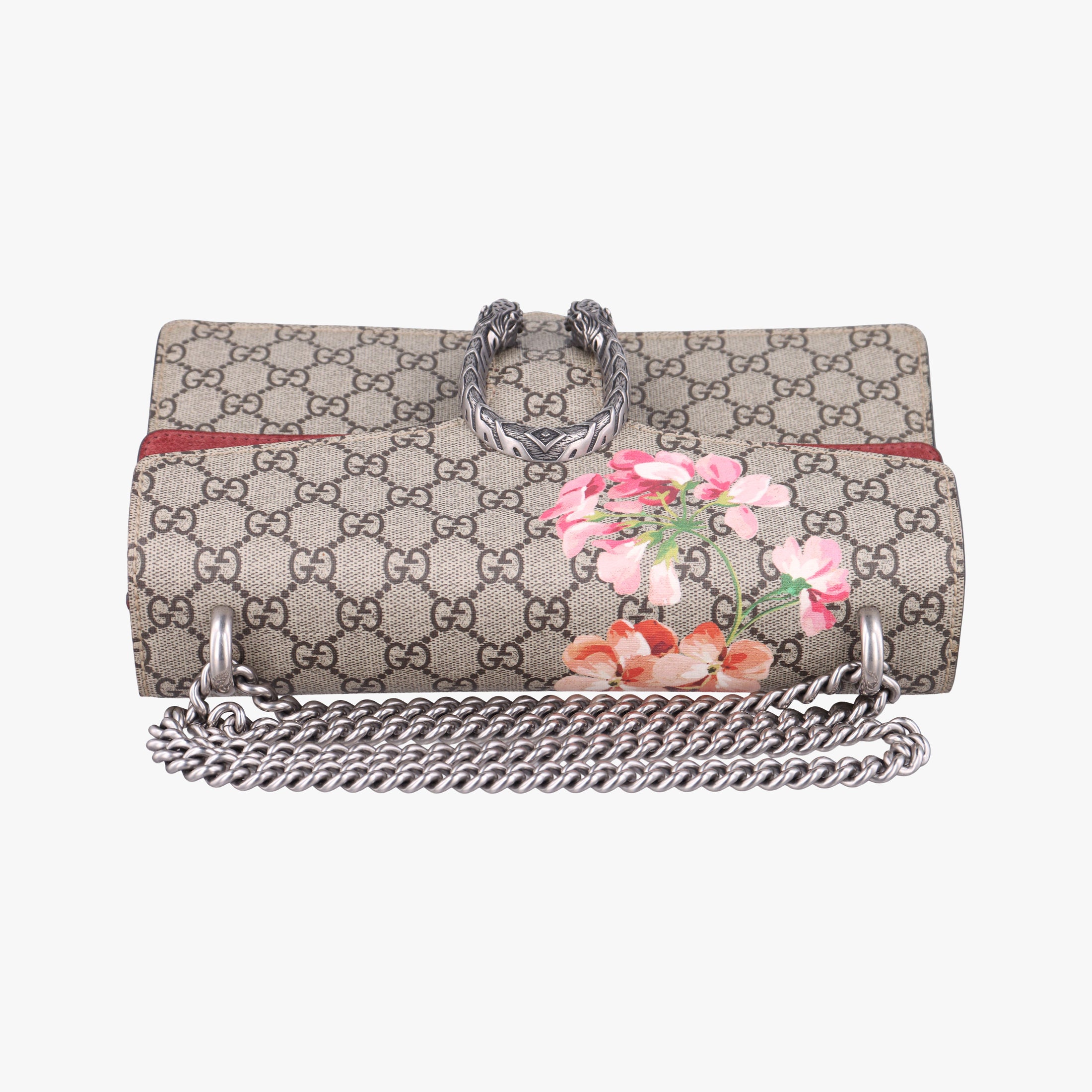 Pre-owned Gucci Dionysus BEIGE×RED×Multicolour PVC coated canvas × suede 400249 shoulderbag | stylenewstar