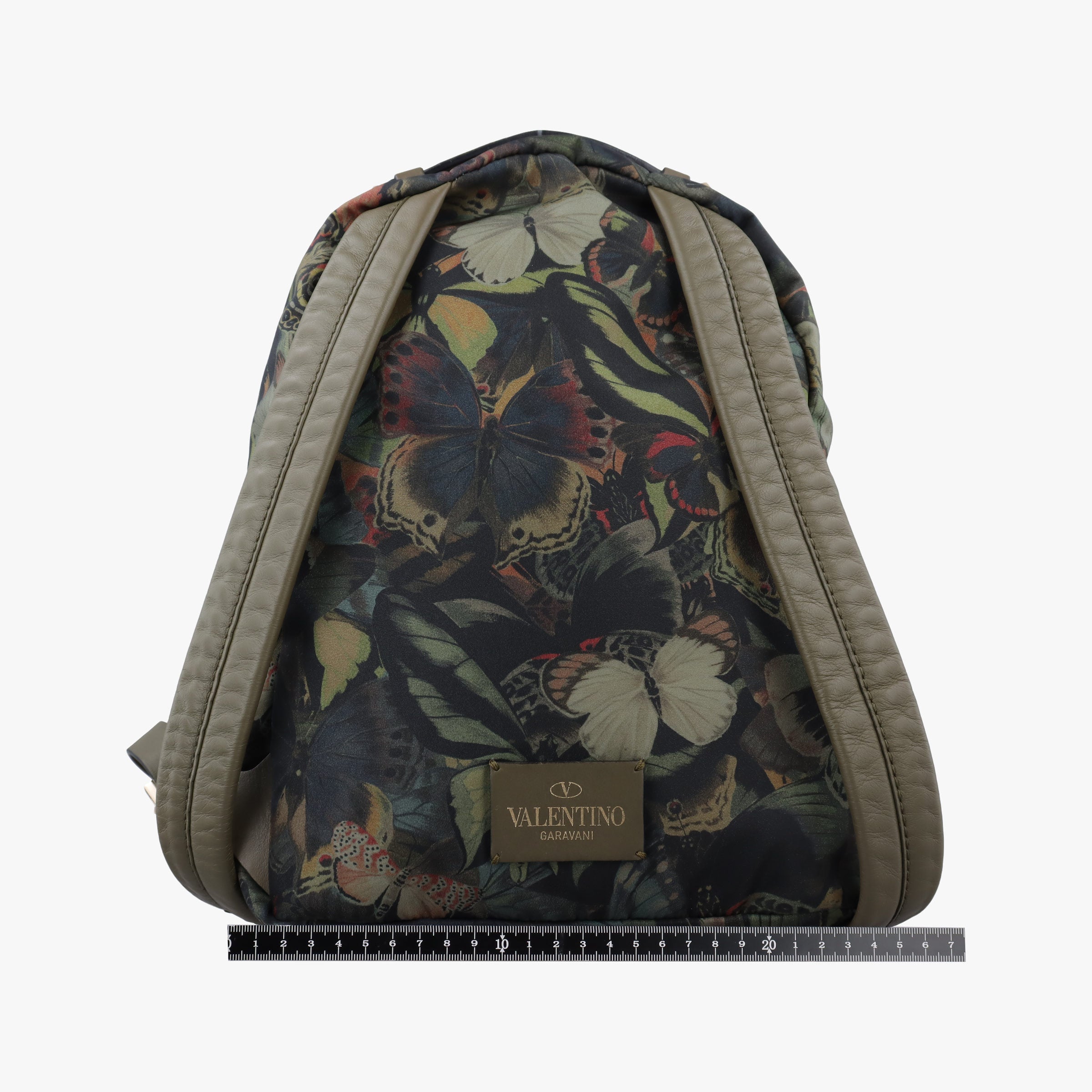 Pre-owned Valentino Rockstud Greenx Multicolor nylonx Leather  backpack/rucksack | stylenewstar