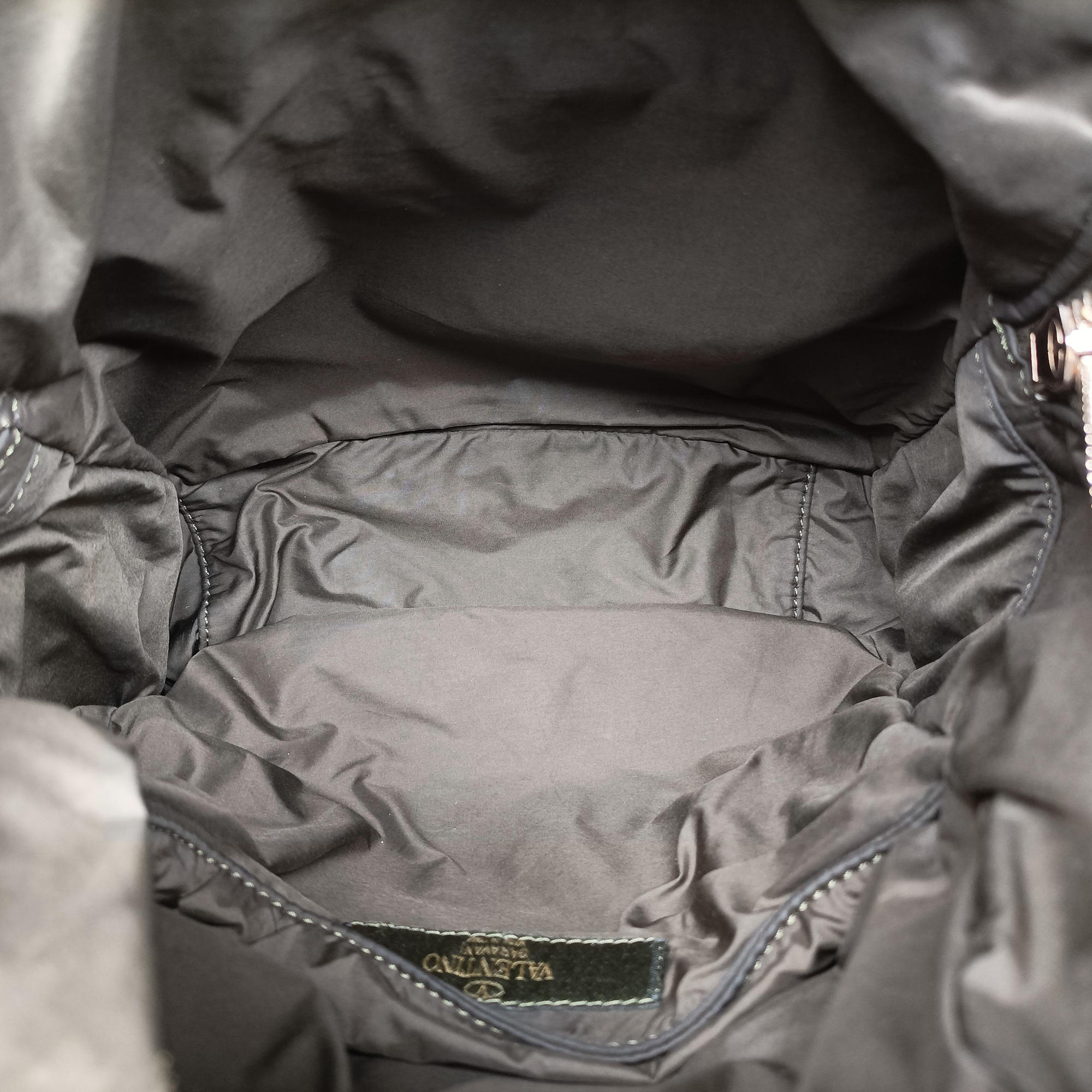 Pre-owned Valentino Rockstud Greenx Multicolor nylonx Leather  backpack/rucksack | stylenewstar