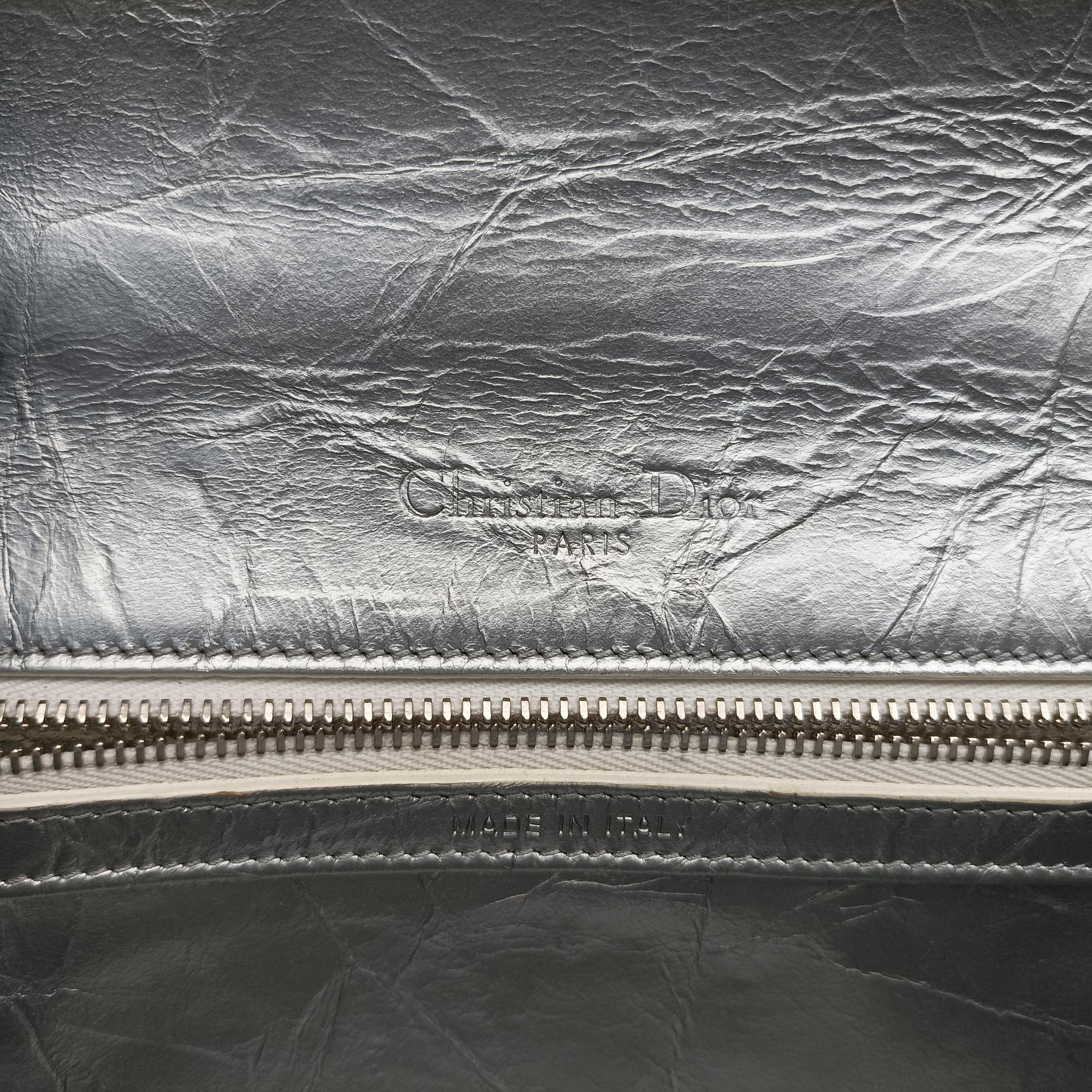Secondhand Christian Dior Diorama Silver Leather  shoulderbag | stylenewstar