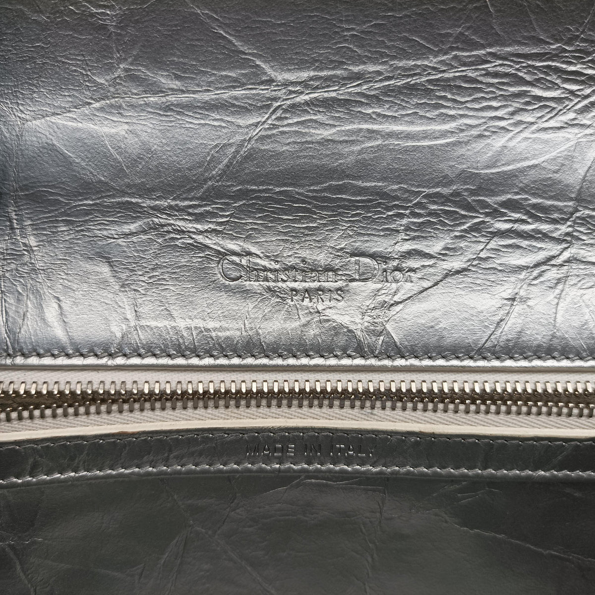 Pre-owned Christian Dior Diorama Silver Leather  shoulderbag | stylenewstar