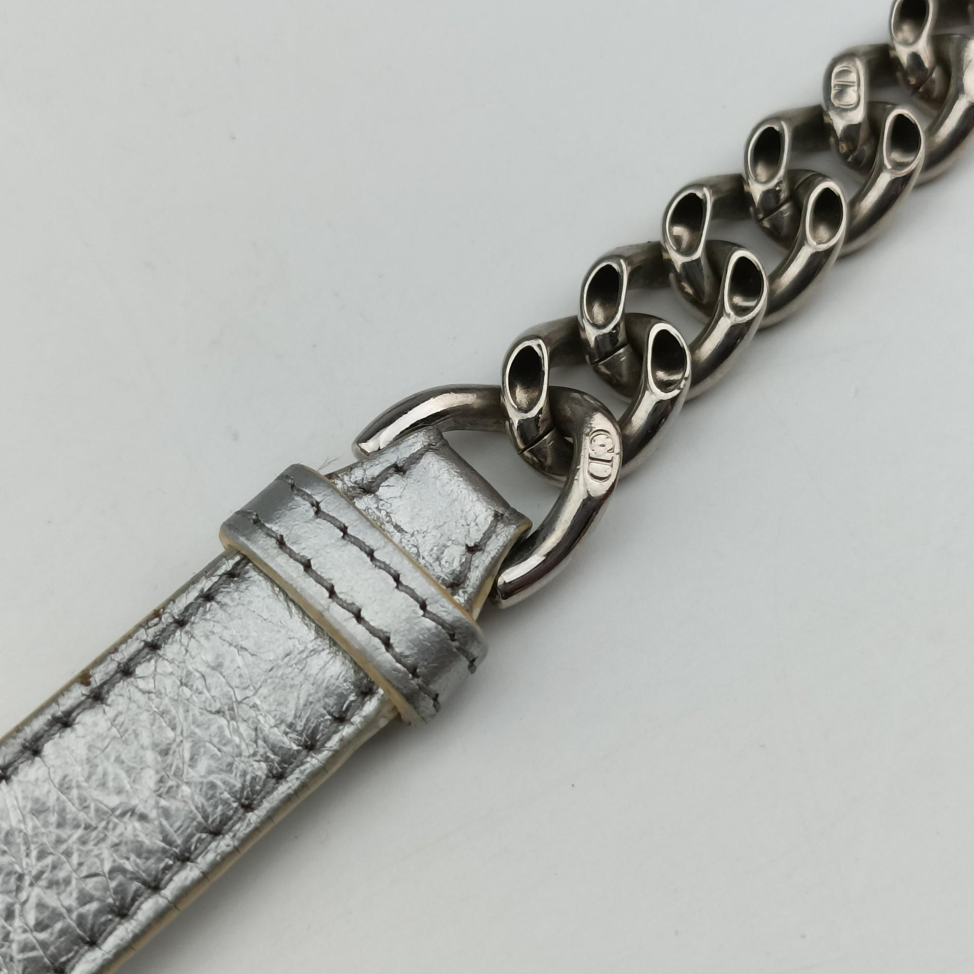 Secondhand Christian Dior Diorama Silver Leather  shoulderbag | stylenewstar