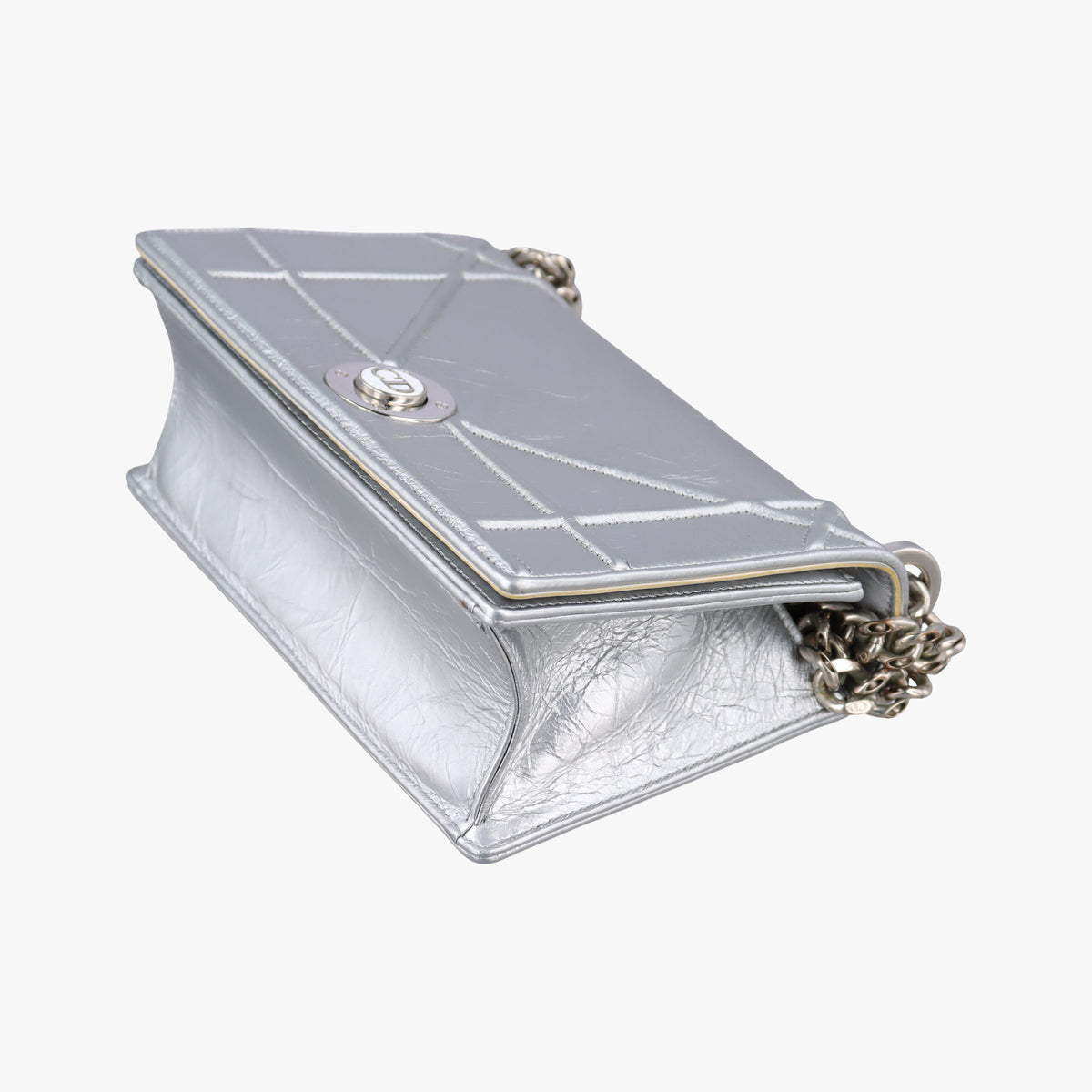 Pre-owned Christian Dior Diorama Silver Leather  shoulderbag | stylenewstar