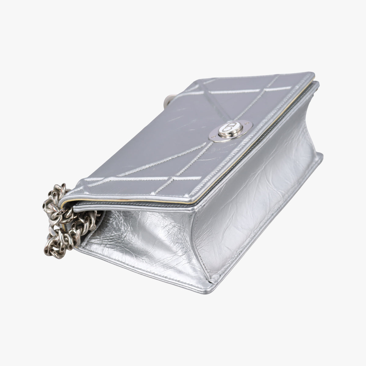 Secondhand Christian Dior Diorama Silver Leather  shoulderbag | stylenewstar