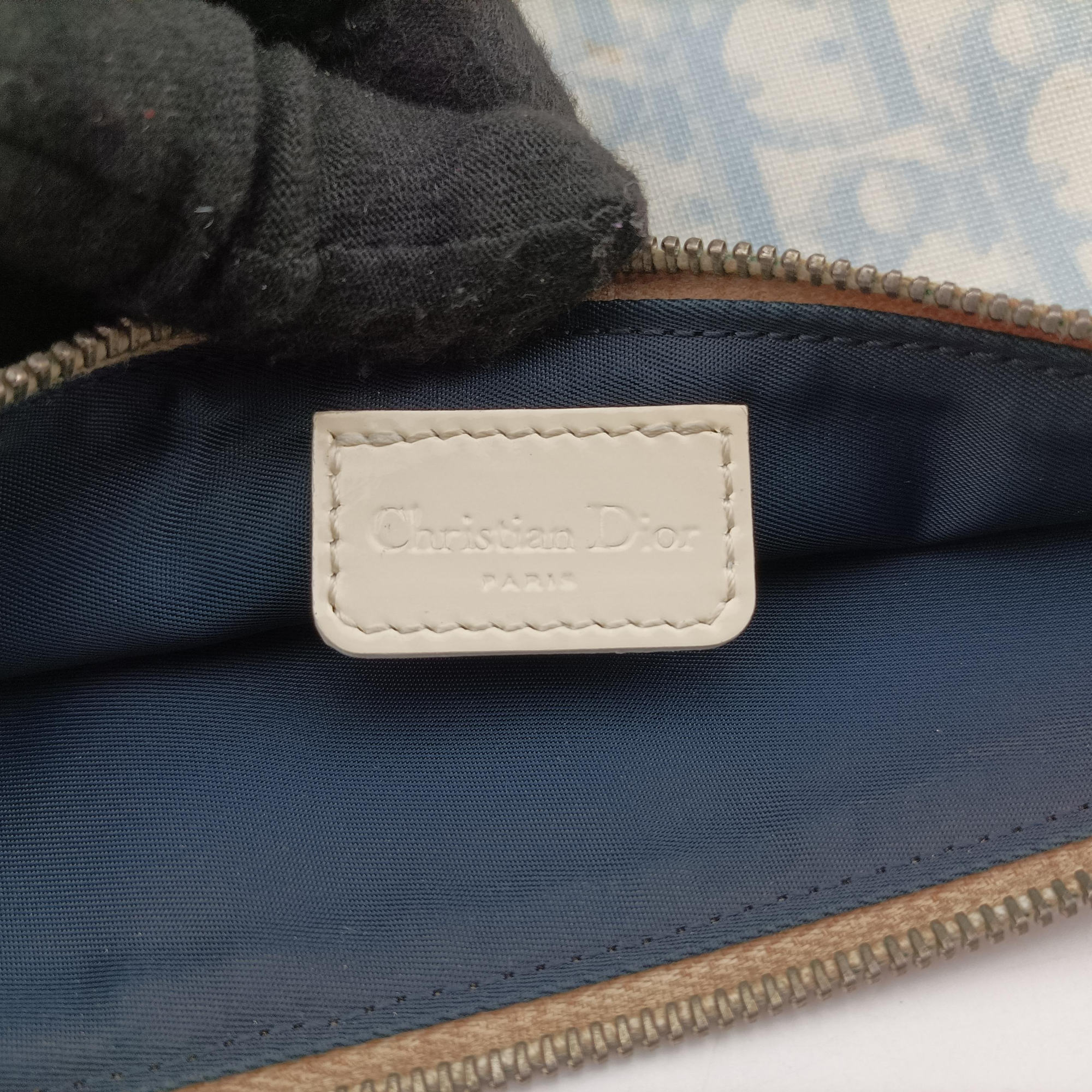 Pre-owned Christian Dior Saddle Blue Canvas and Leather  shoulderbag | stylenewstar