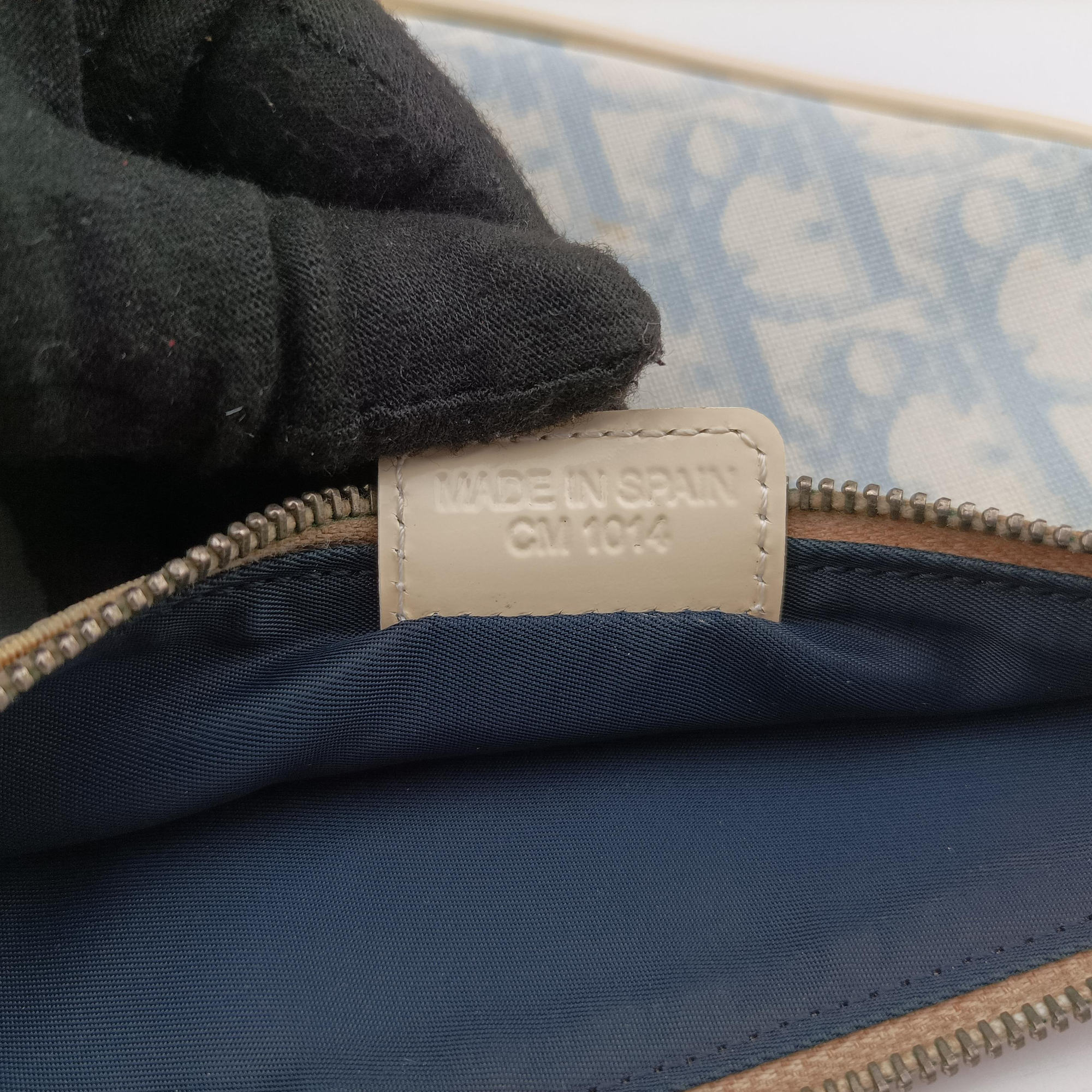 Pre-owned Christian Dior Saddle Blue Canvas and Leather  shoulderbag | stylenewstar