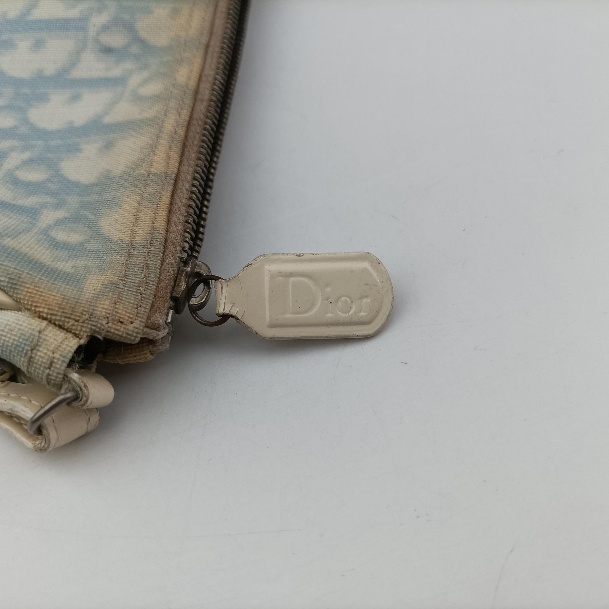 Pre-owned Christian Dior Saddle Blue Canvas and Leather  shoulderbag | stylenewstar