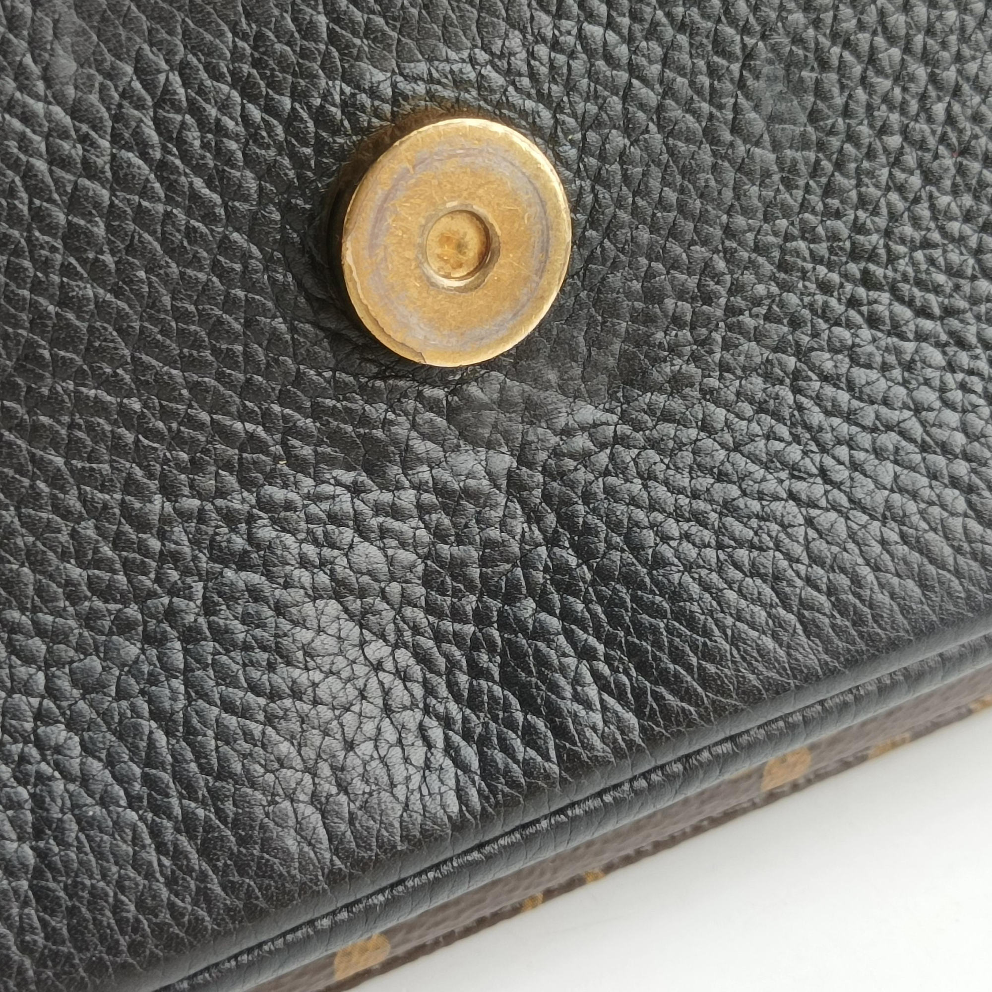 Pre-owned Louis Vuitton MARIGNAN brown×black Monogram Canvas×calf leather M44259 shoulderbag | stylenewstar