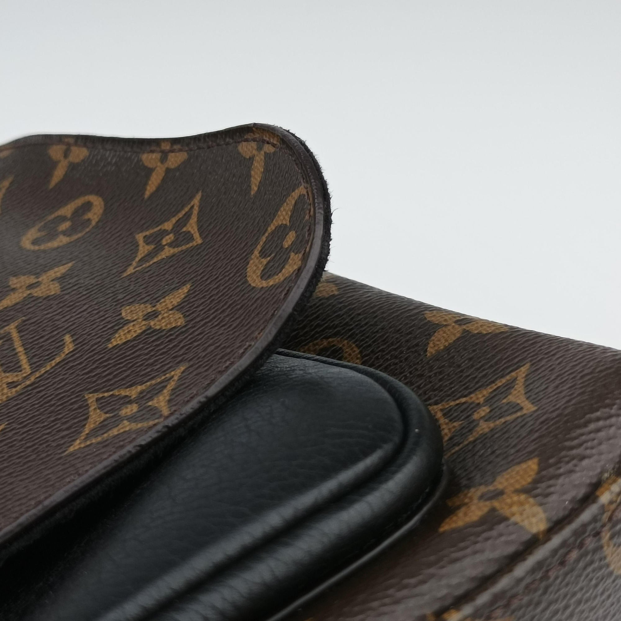 Pre-owned Louis Vuitton MARIGNAN brown×black Monogram Canvas×calf leather M44259 shoulderbag | stylenewstar