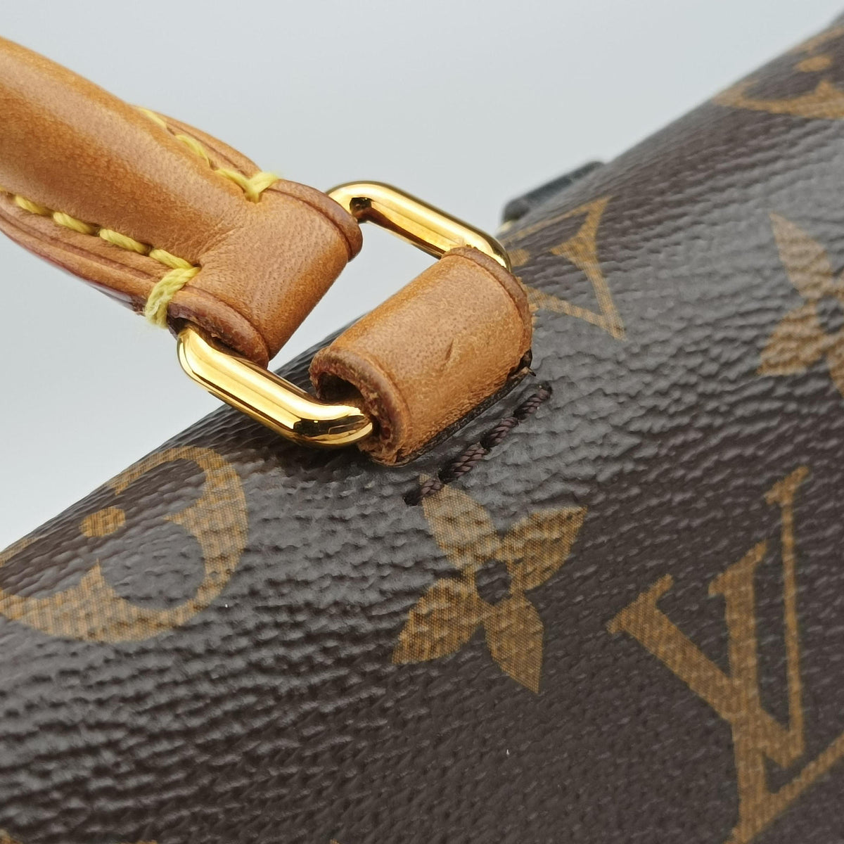 Pre-owned Louis Vuitton MARIGNAN brown×black Monogram Canvas×calf leather M44259 shoulderbag | stylenewstar