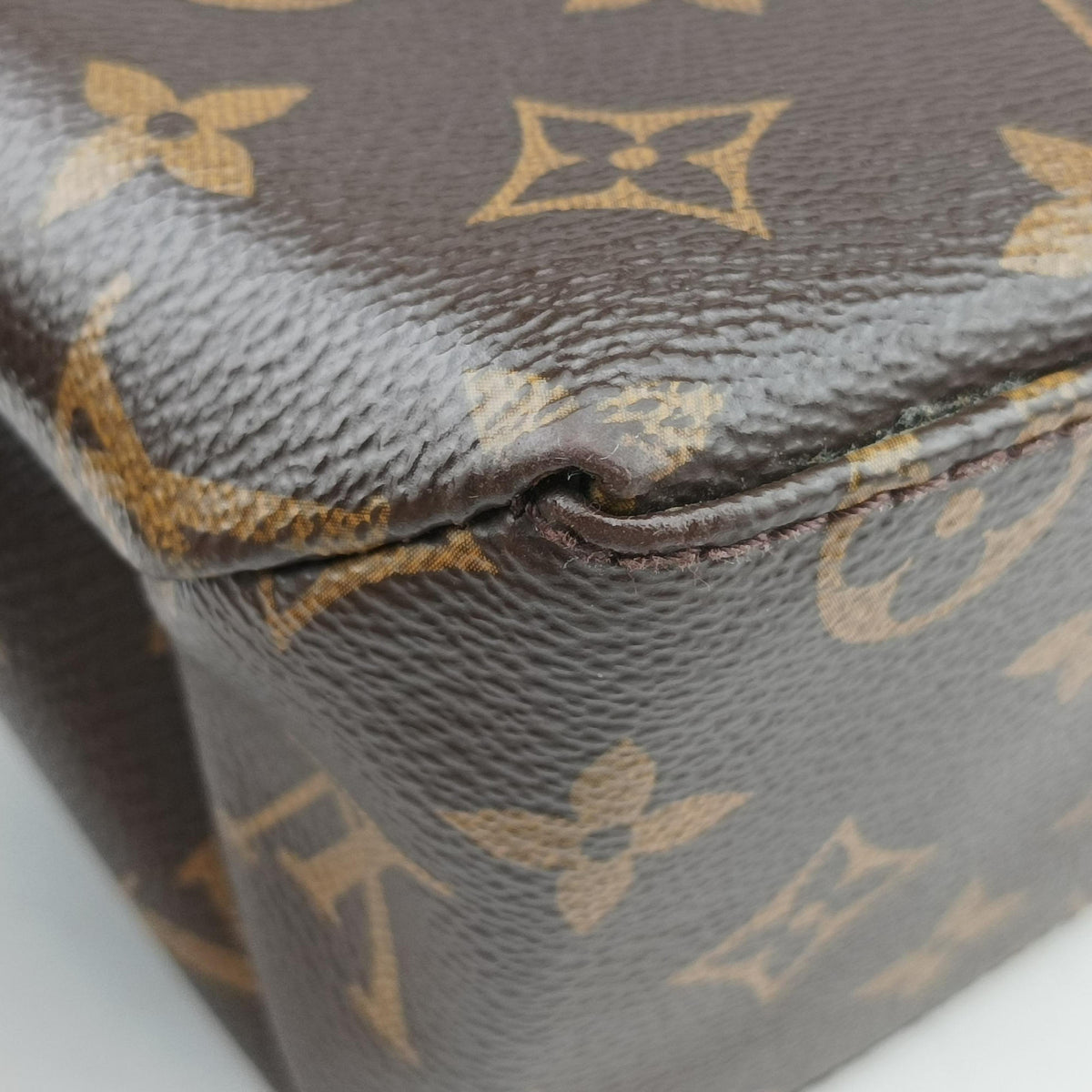 Pre-owned Louis Vuitton MARIGNAN brown×black Monogram Canvas×calf leather M44259 shoulderbag | stylenewstar