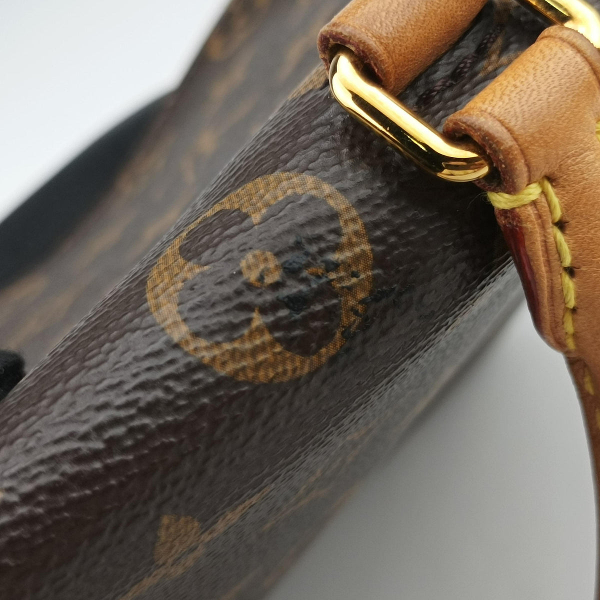 Pre-owned Louis Vuitton MARIGNAN brown×black Monogram Canvas×calf leather M44259 shoulderbag | stylenewstar