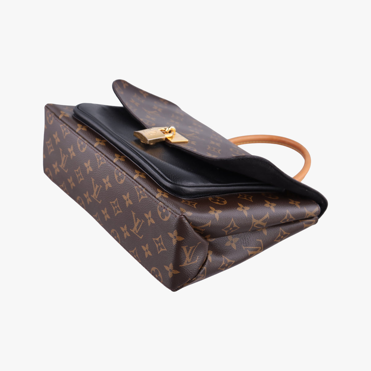 Pre-owned Louis Vuitton MARIGNAN brown×black Monogram Canvas×calf leather M44259 shoulderbag | stylenewstar