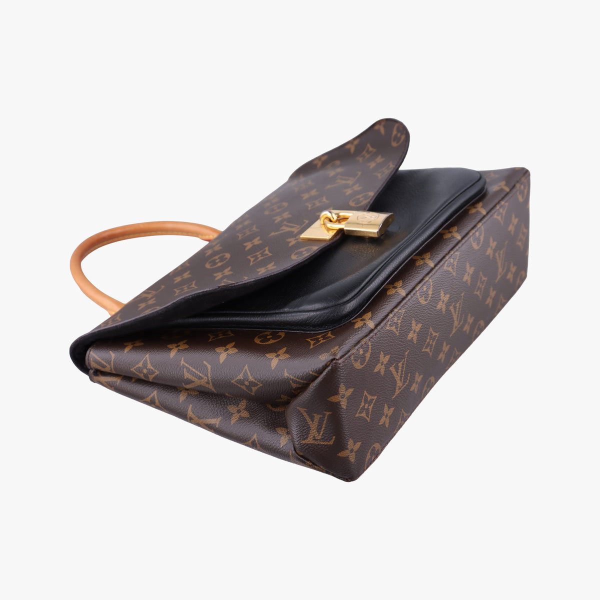 Pre-owned Louis Vuitton MARIGNAN brown×black Monogram Canvas×calf leather M44259 shoulderbag | stylenewstar