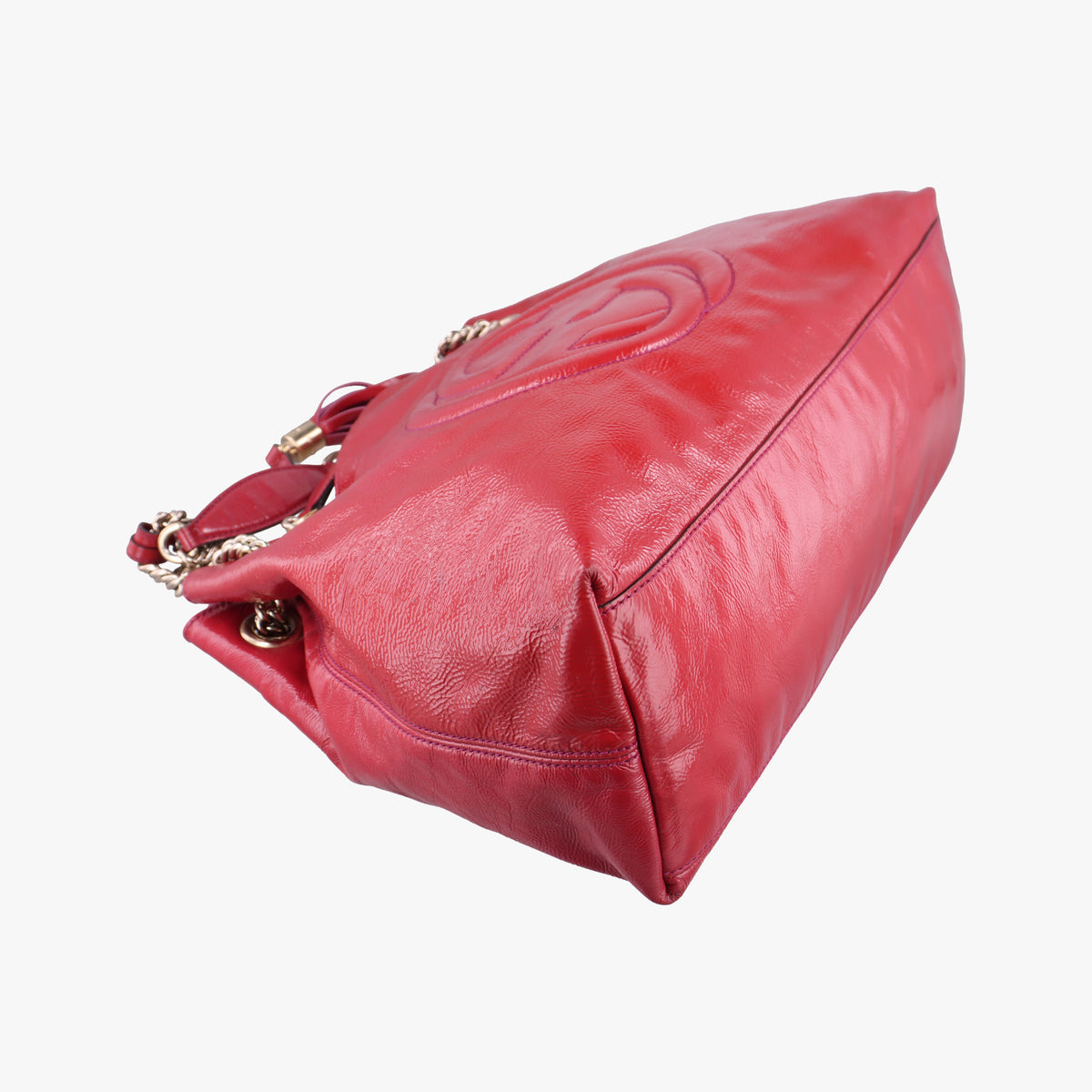 Pre-owned Gucci Soho Red Patent Leather 308982 shoulderbag | stylenewstar