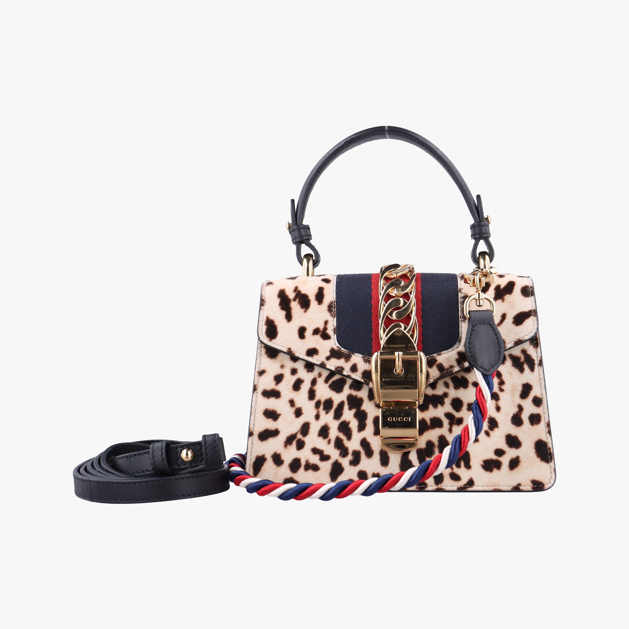 Secondhand Gucci Sylvie Multicolour ponyhair 470270 shoulderbag | stylenewstar
