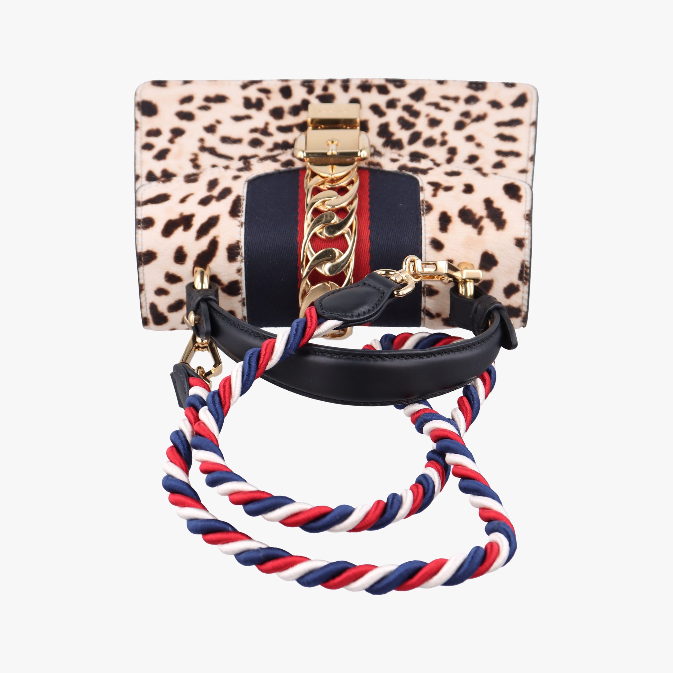 Secondhand Gucci Sylvie Multicolour ponyhair 470270 shoulderbag | stylenewstar