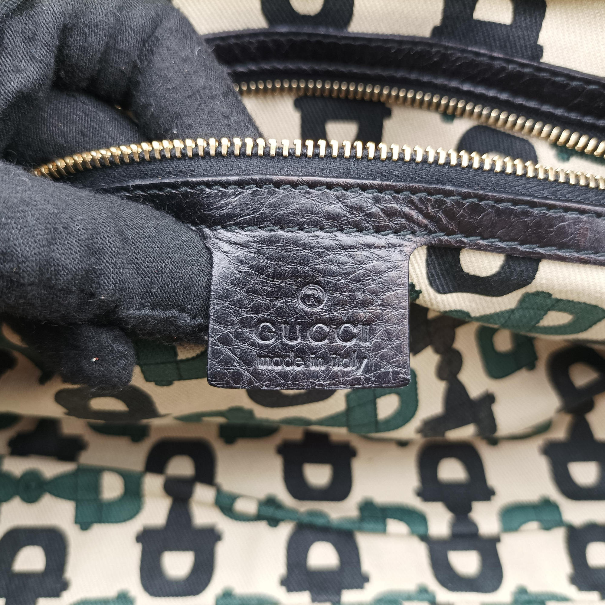 Pre-owned Gucci Guccissima Mini Boston Bag Black Leather 181508 handbag | stylenewstar