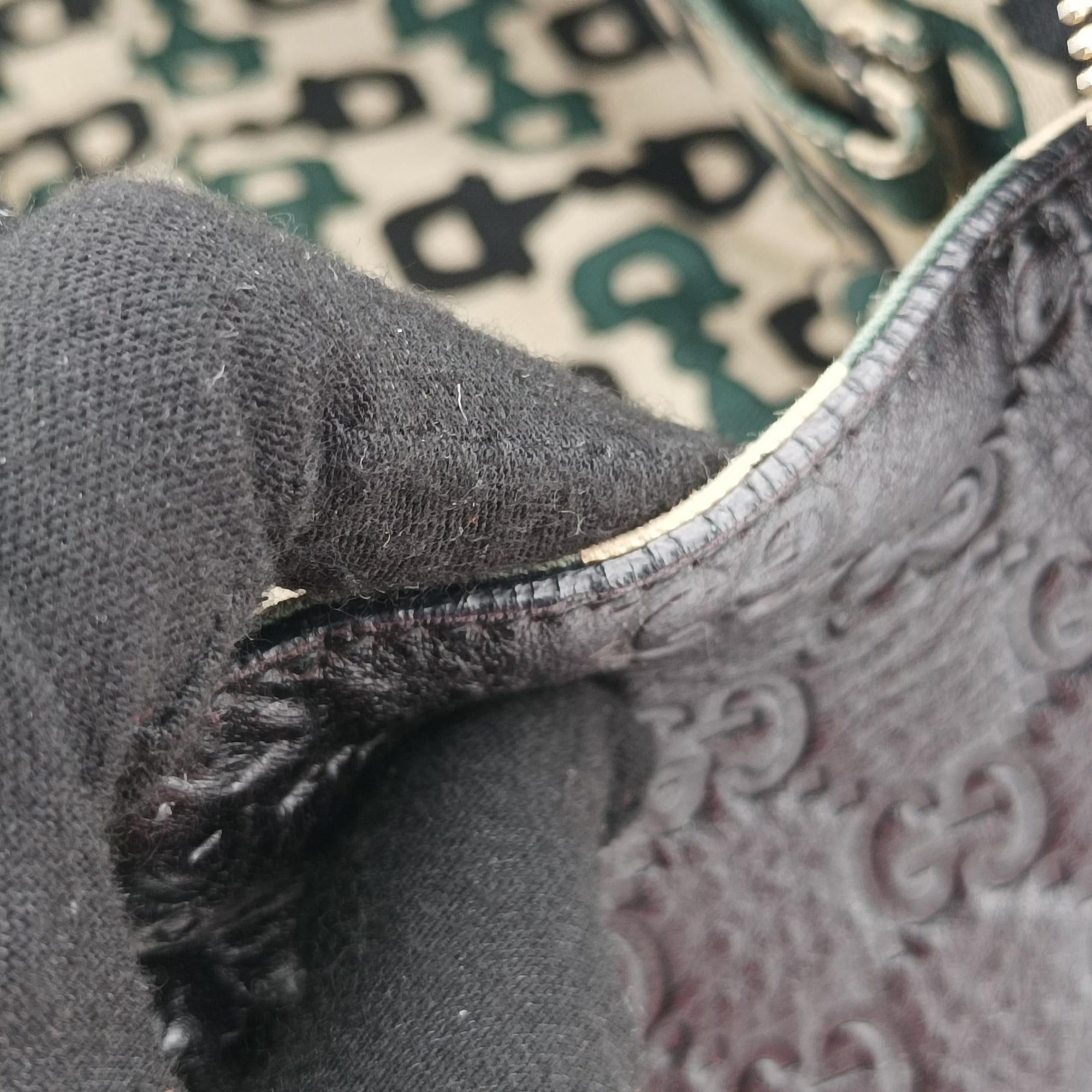 Pre-owned Gucci Guccissima Mini Boston Bag Black Leather 181508 handbag | stylenewstar