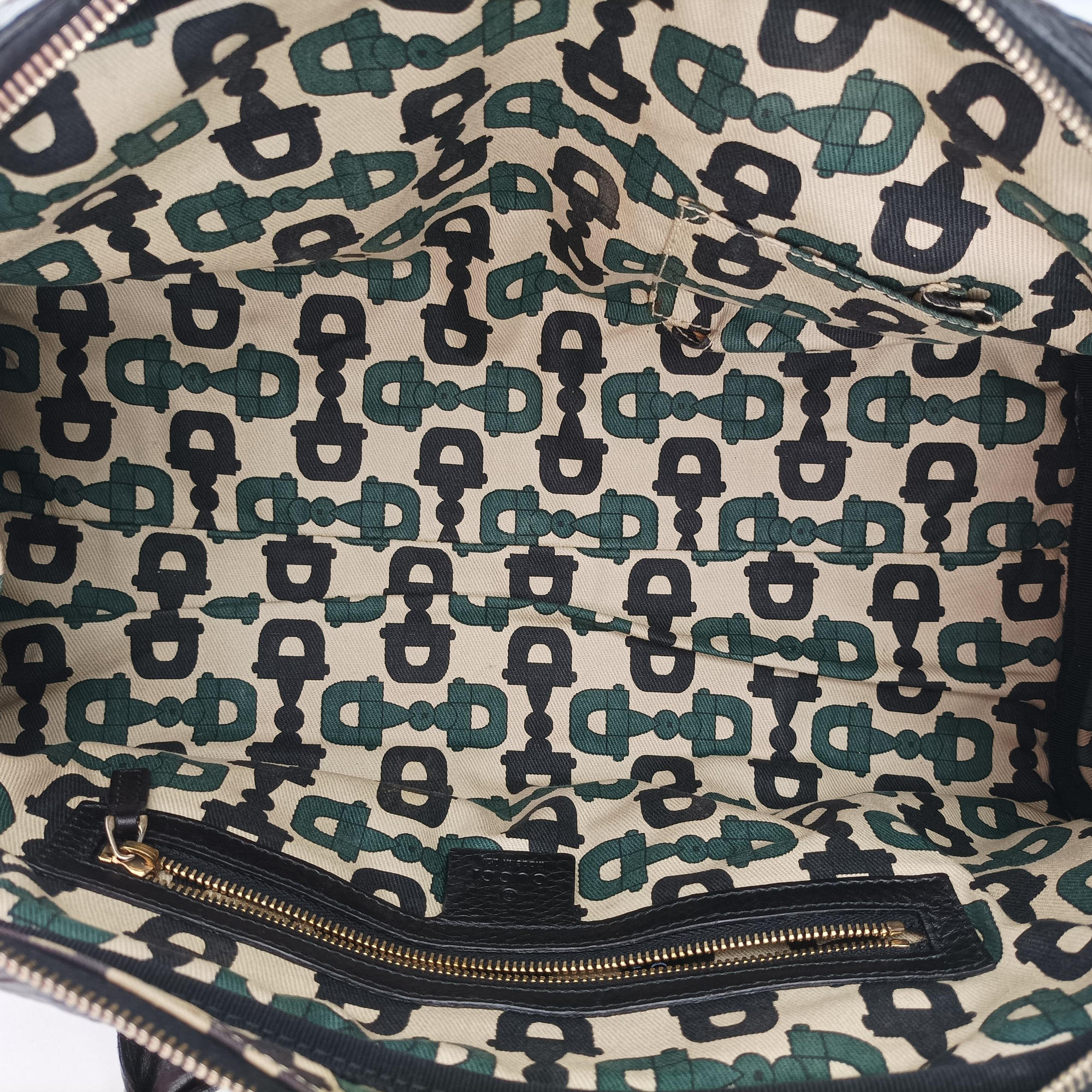 Pre-owned Gucci Guccissima Mini Boston Bag Black Leather 181508 handbag | stylenewstar