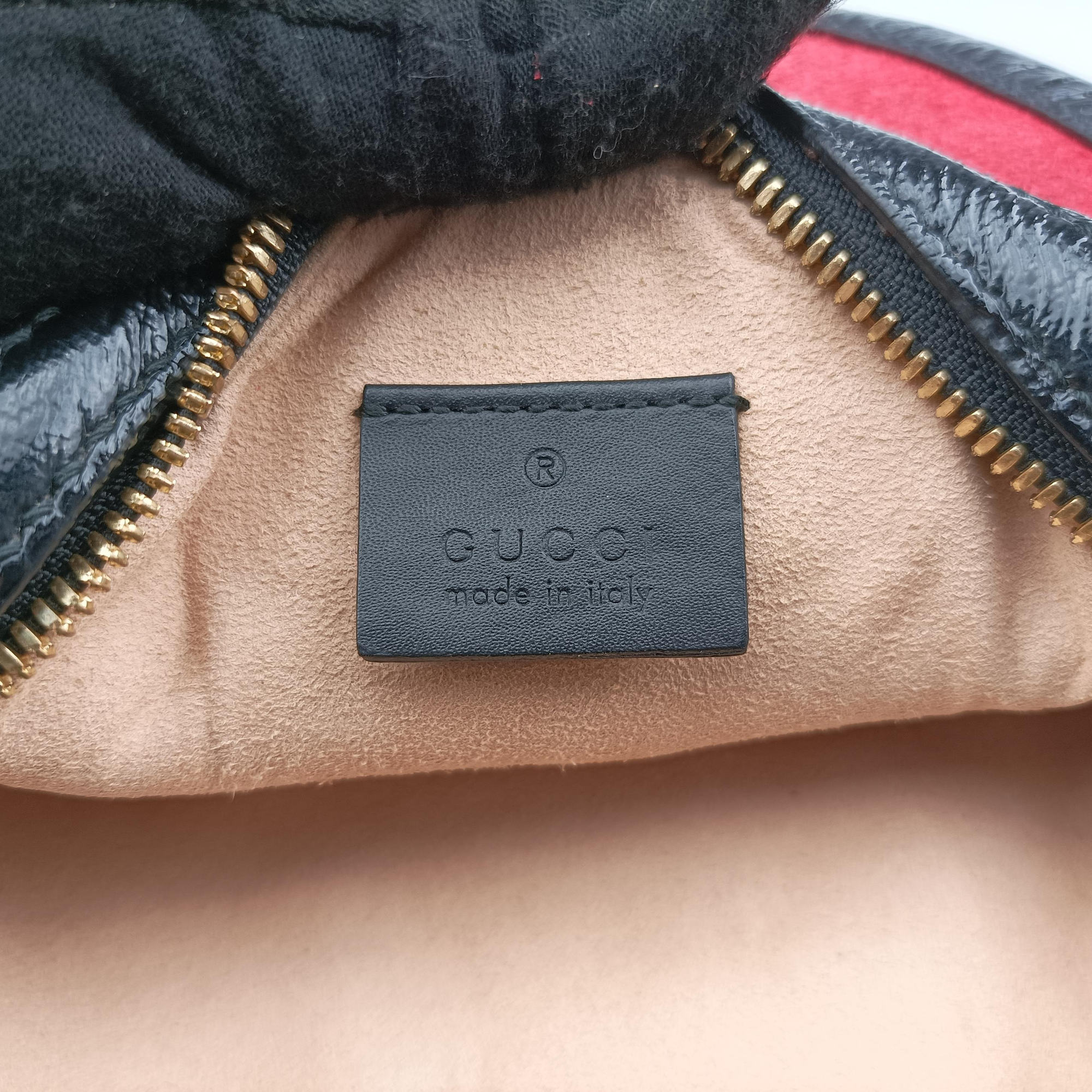 Secondhand Gucci Ophidia Red×black Suede×Patent 550618 shoulderbag | stylenewstar
