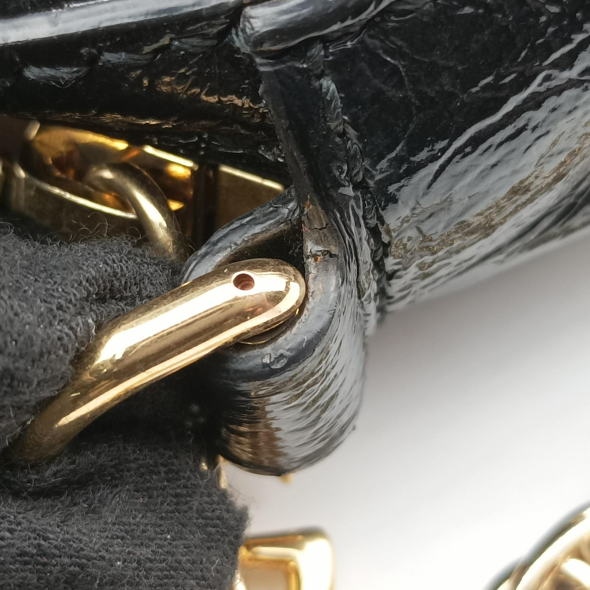 Secondhand Gucci Ophidia Red×black Suede×Patent 550618 shoulderbag | stylenewstar