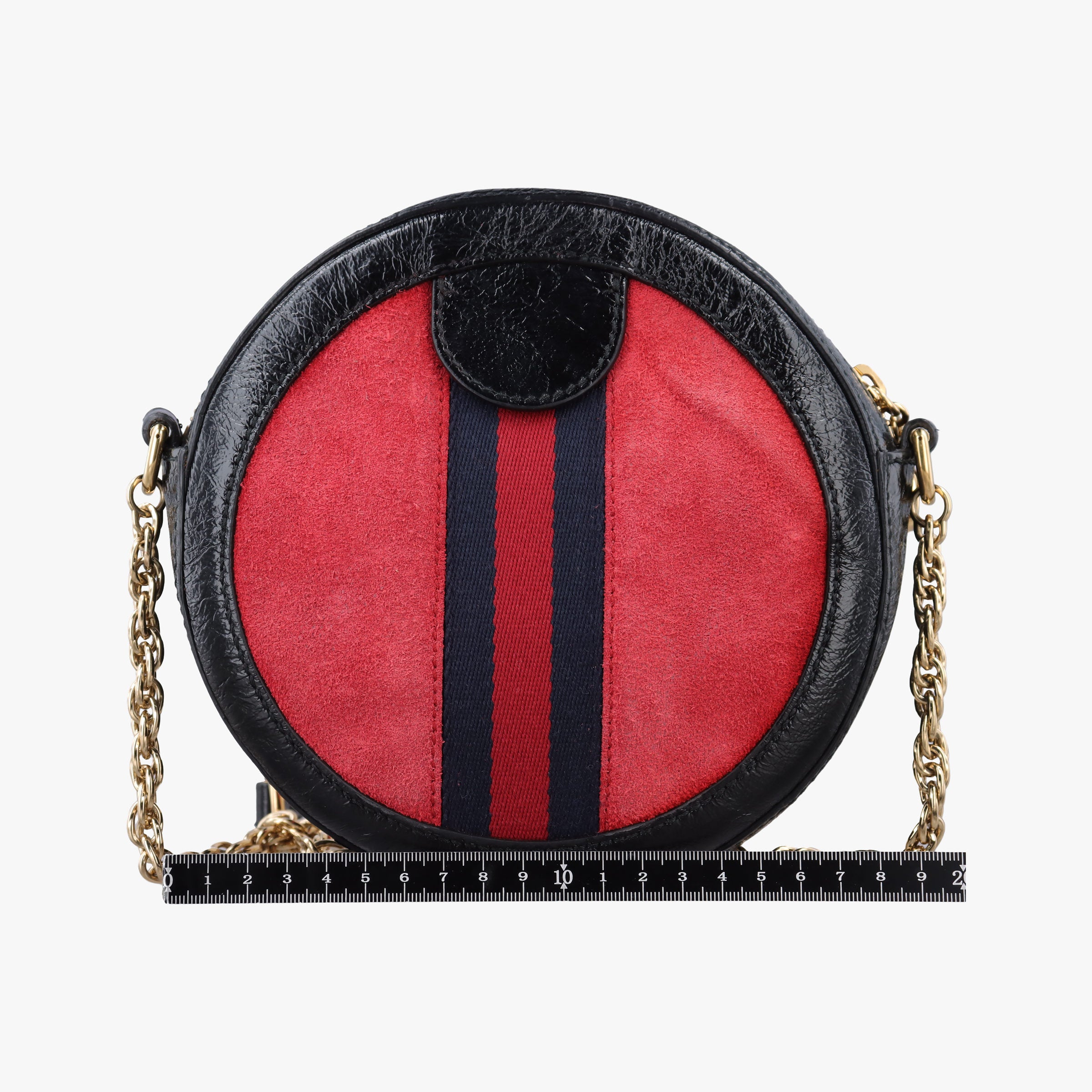 Secondhand Gucci Ophidia Red×black Suede×Patent 550618 shoulderbag | stylenewstar