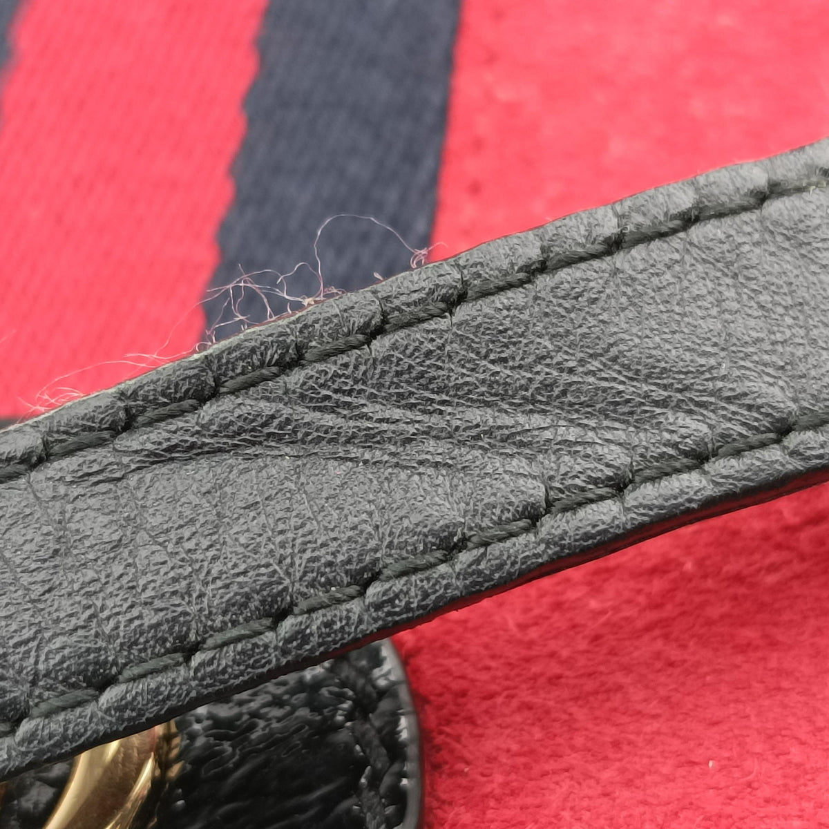Secondhand Gucci Ophidia Red×black Suede×Patent 550618 shoulderbag | stylenewstar