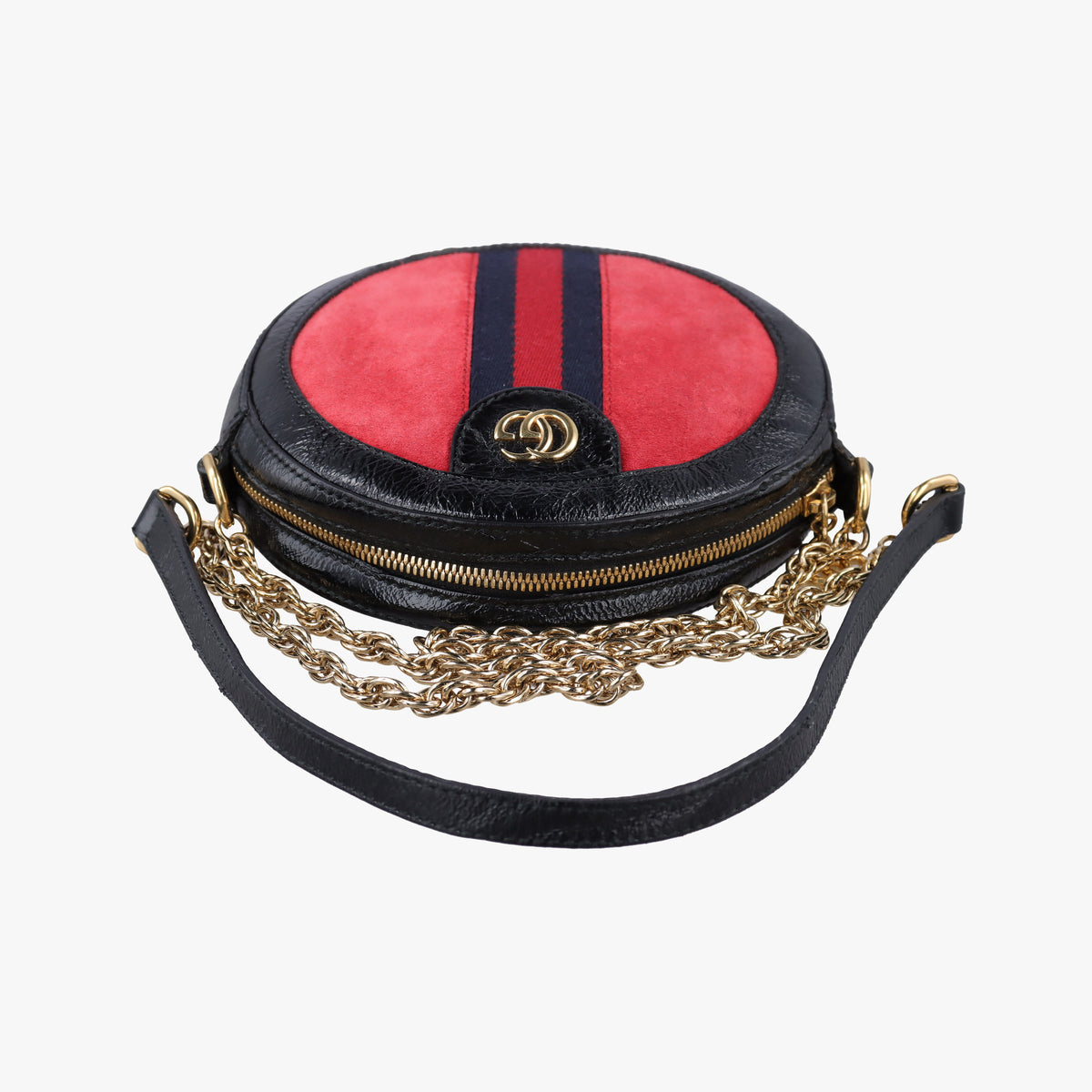 Secondhand Gucci Ophidia Red×black Suede×Patent 550618 shoulderbag | stylenewstar