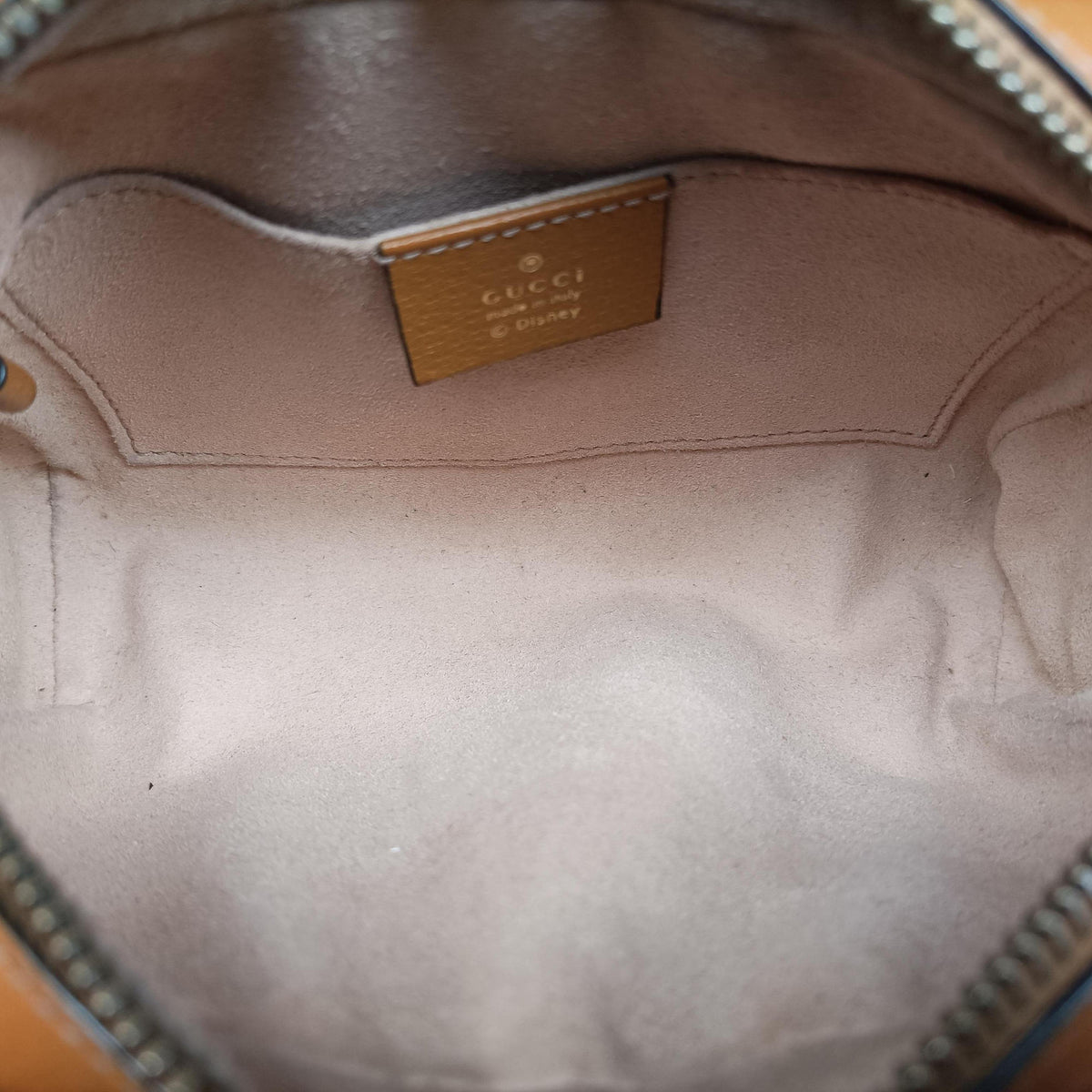 Pre-owned Gucci Mickey Mouse Disney collaboration Brown PVC coated canvas×Leather 602536 shoulderbag | stylenewstar