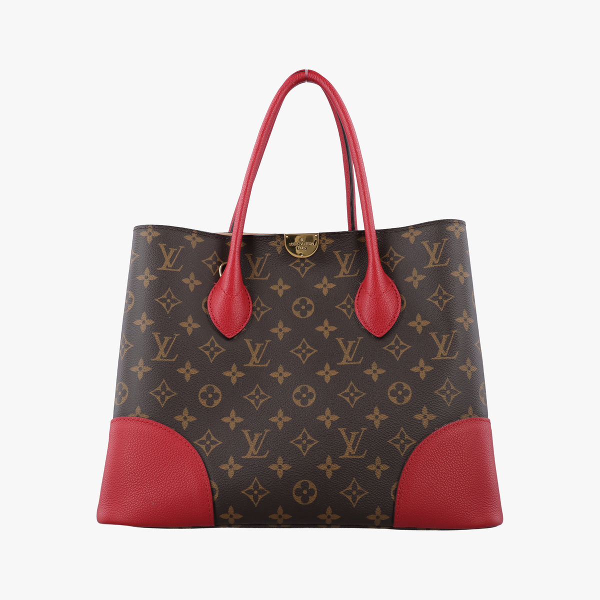Pre-owned Louis Vuitton FLANDRIN Brown×CERISE Monogram Canvas×calf leather M41596 handbag | stylenewstar