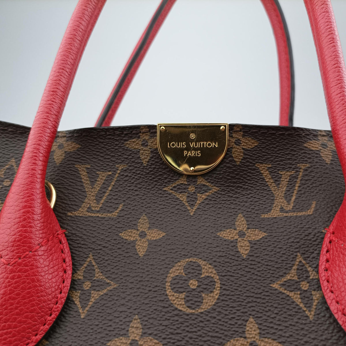 Pre-owned Louis Vuitton FLANDRIN Brown×CERISE Monogram Canvas×calf leather M41596 handbag | stylenewstar