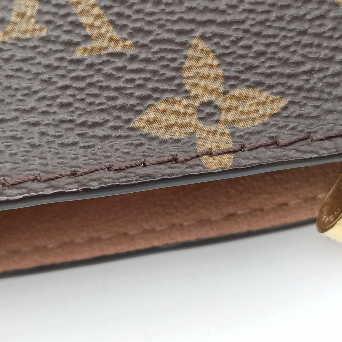 Pre-owned Louis Vuitton FLANDRIN Brown×CERISE Monogram Canvas×calf leather M41596 handbag | stylenewstar