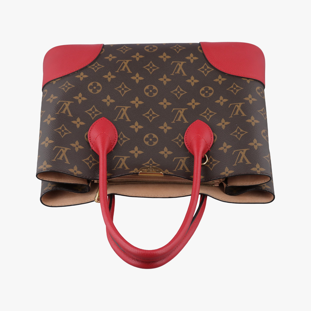 Pre-owned Louis Vuitton FLANDRIN Brown×CERISE Monogram Canvas×calf leather M41596 handbag | stylenewstar