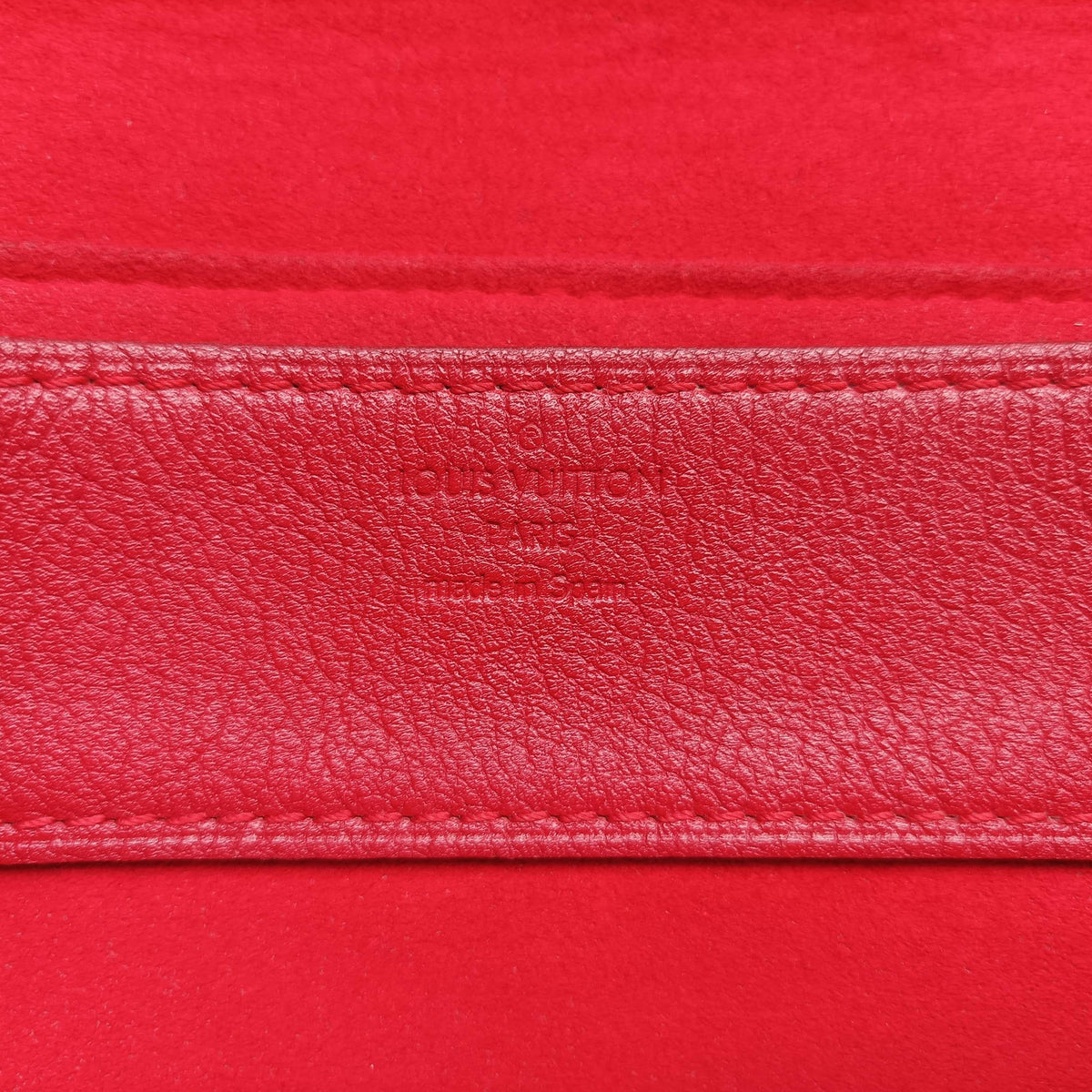 Pre-owned Louis Vuitton PALLAS Chain Brown×CERISE Monogram Canvas×calf leather M41201 shoulderbag | stylenewstar