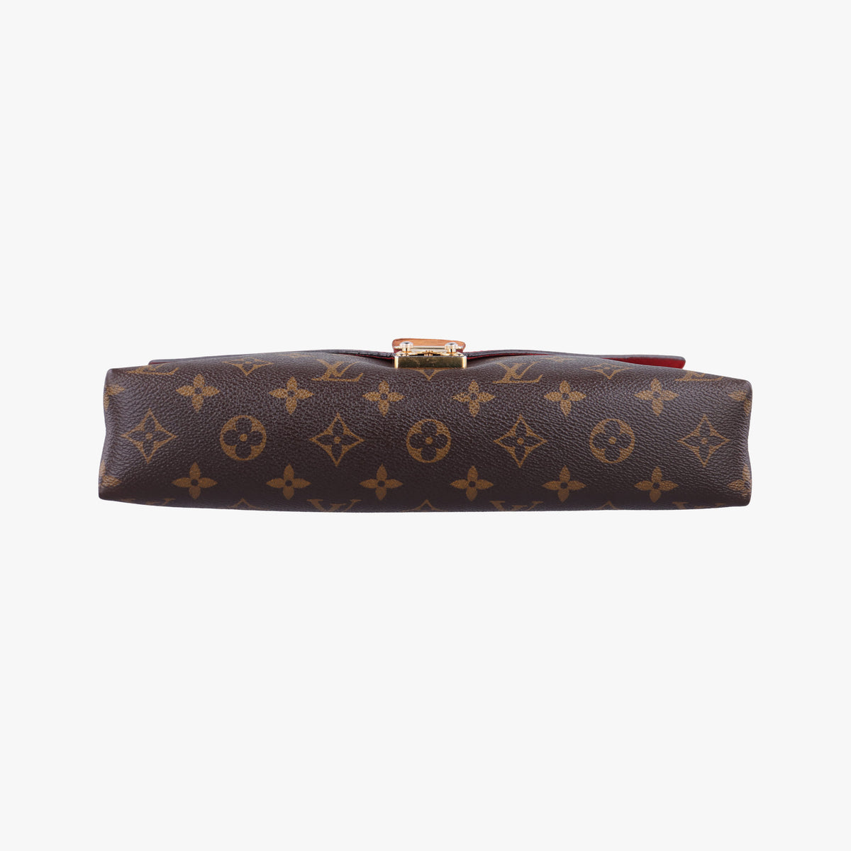 Pre-owned Louis Vuitton PALLAS Chain Brown×CERISE Monogram Canvas×calf leather M41201 shoulderbag | stylenewstar