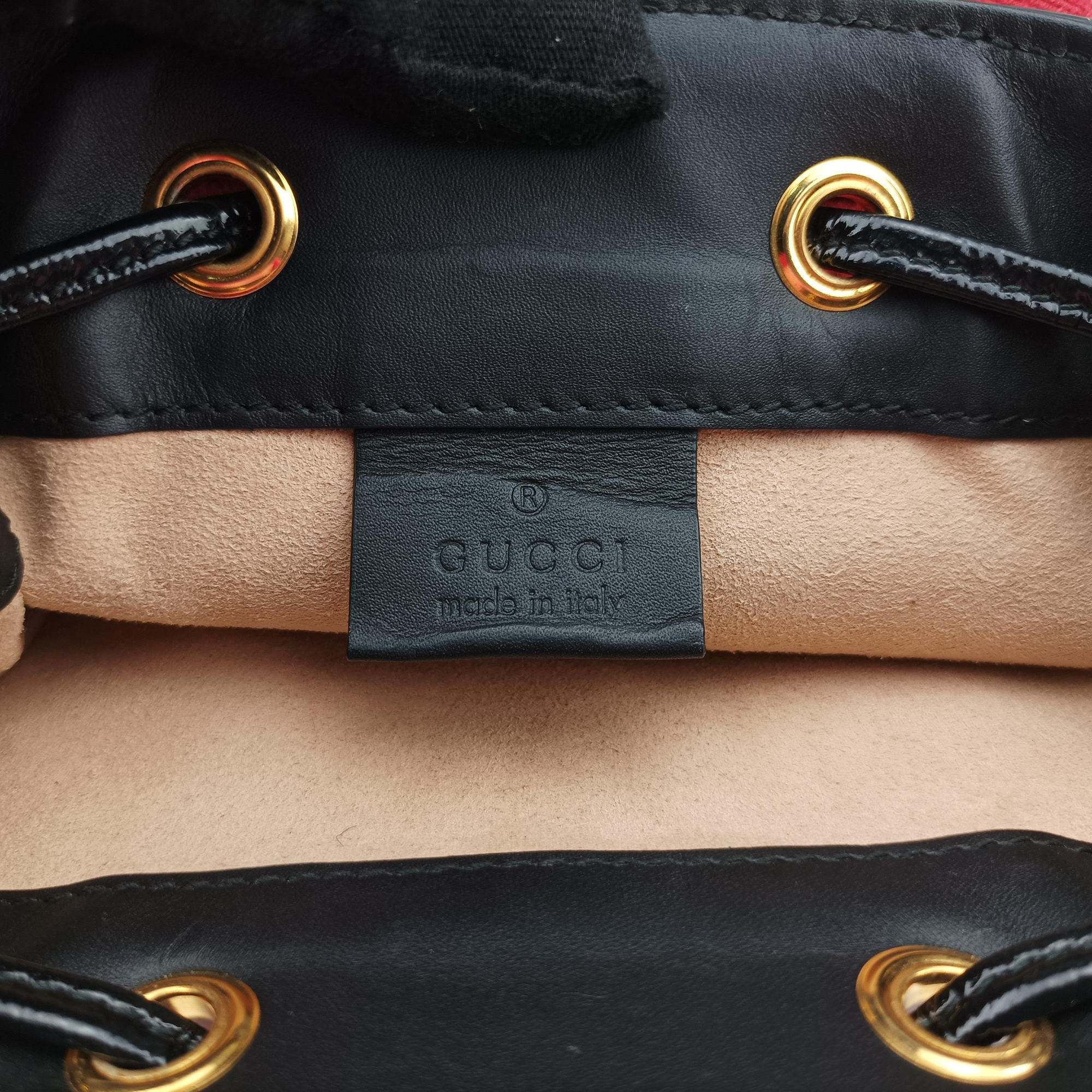 Vintage Gucci Ophidia Red×black Suede×Patent 550620 shoulderbag | stylenewstar