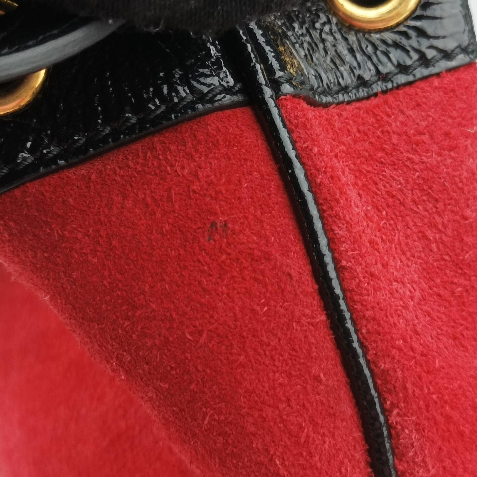 Vintage Gucci Ophidia Red×black Suede×Patent 550620 shoulderbag | stylenewstar