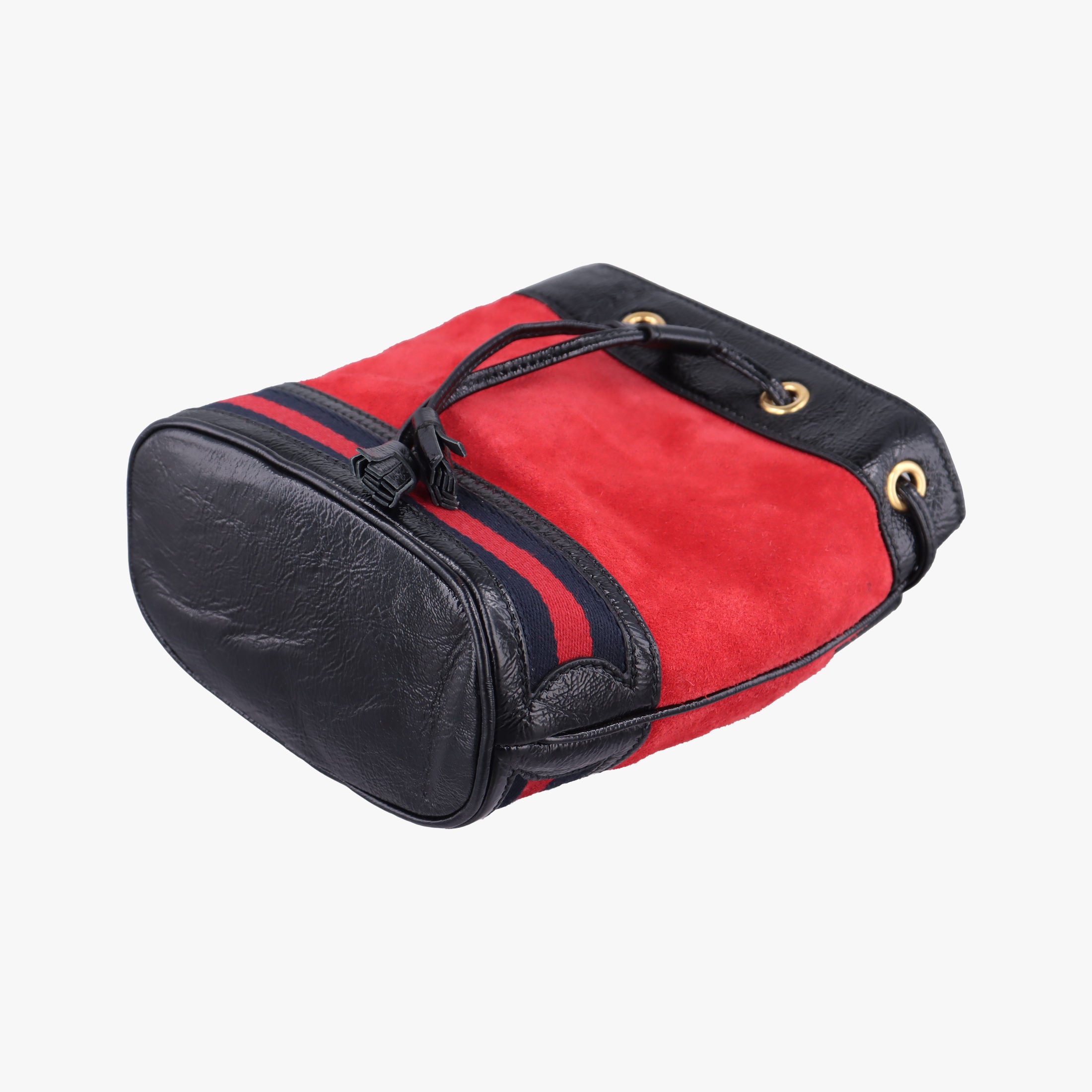 Vintage Gucci Ophidia Red×black Suede×Patent 550620 shoulderbag | stylenewstar