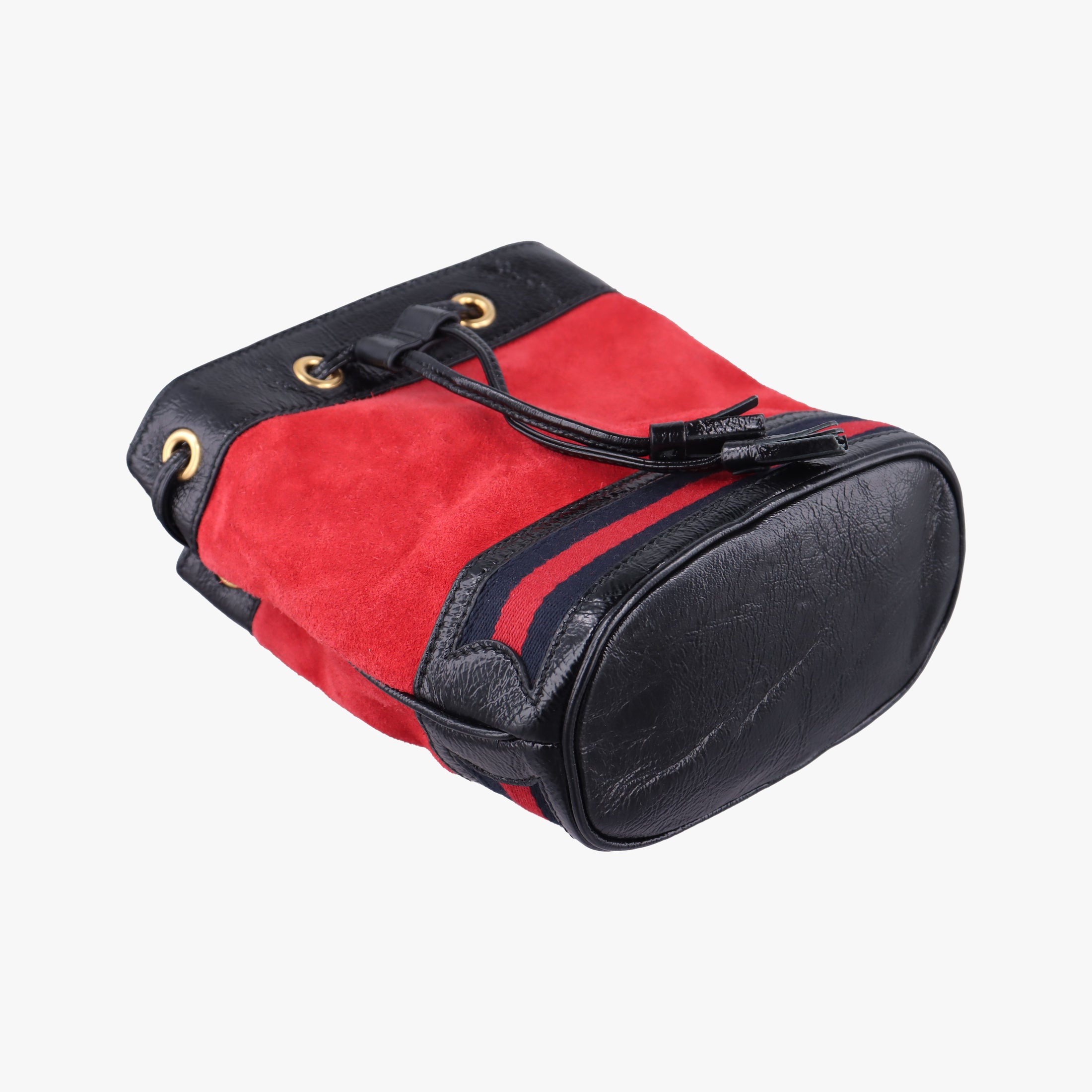 Vintage Gucci Ophidia Red×black Suede×Patent 550620 shoulderbag | stylenewstar