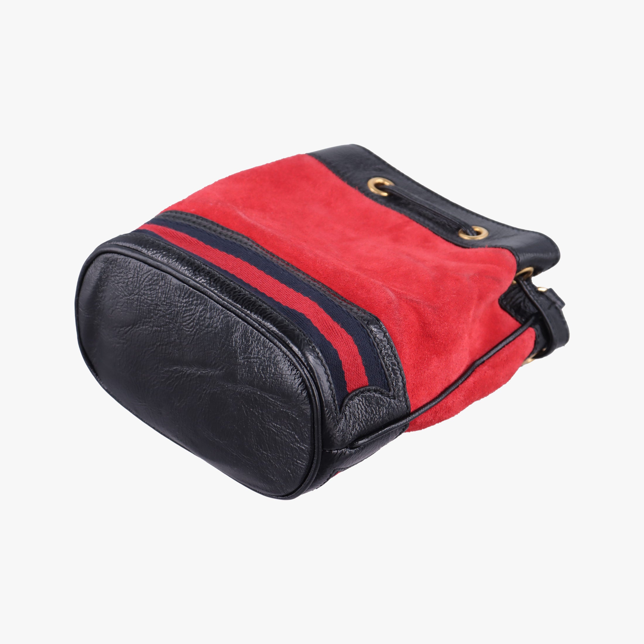Vintage Gucci Ophidia Red×black Suede×Patent 550620 shoulderbag | stylenewstar