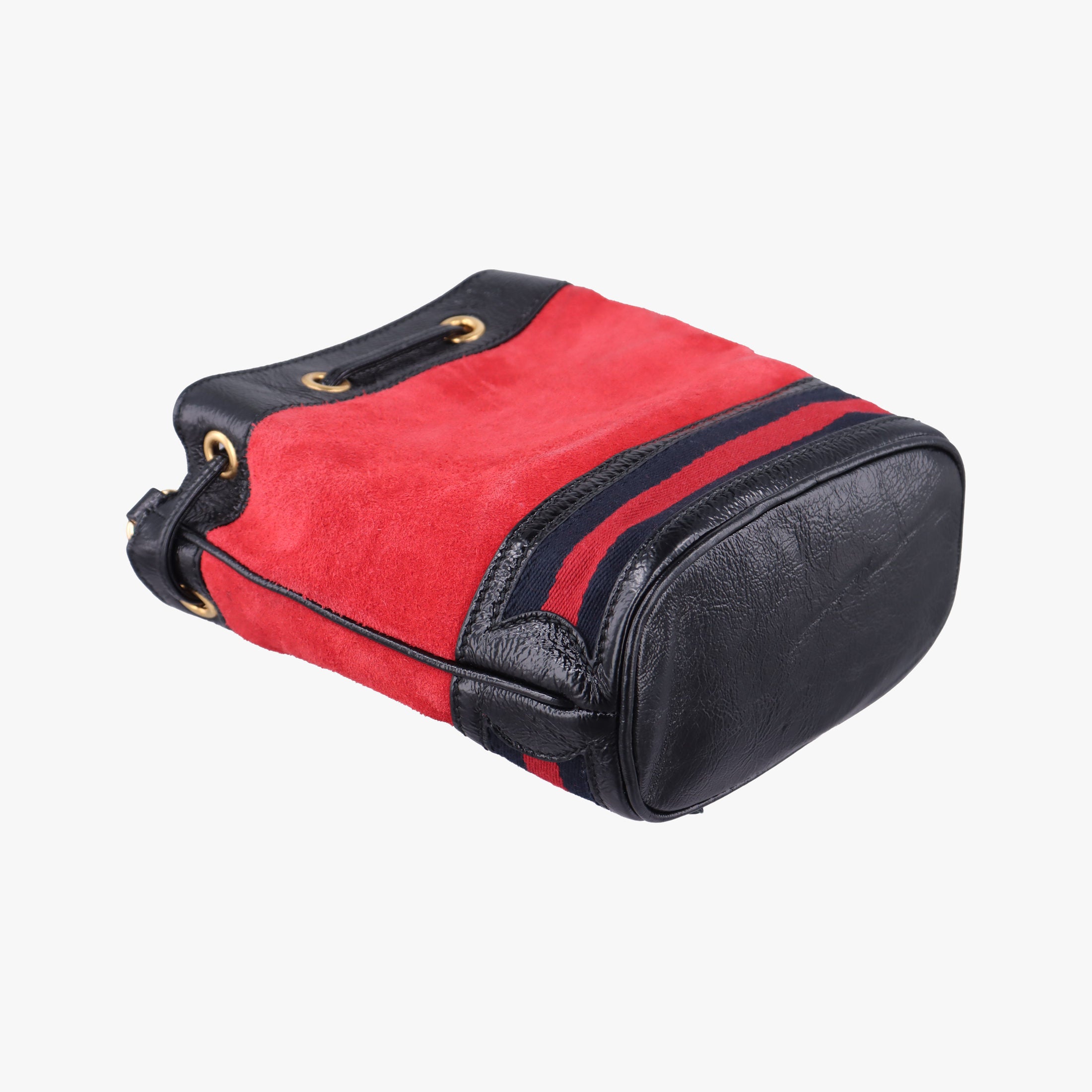 Vintage Gucci Ophidia Red×black Suede×Patent 550620 shoulderbag | stylenewstar