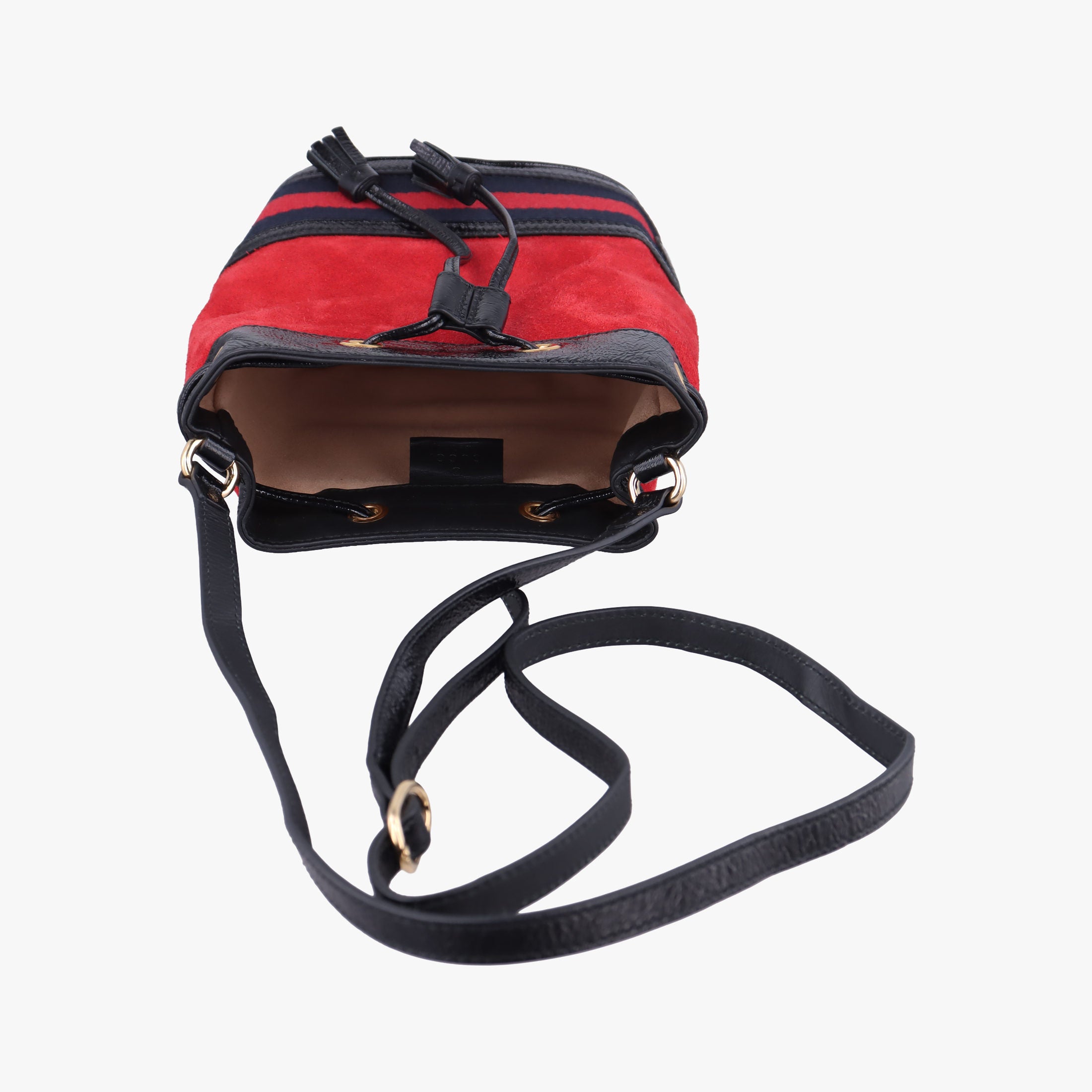 Vintage Gucci Ophidia Red×black Suede×Patent 550620 shoulderbag | stylenewstar
