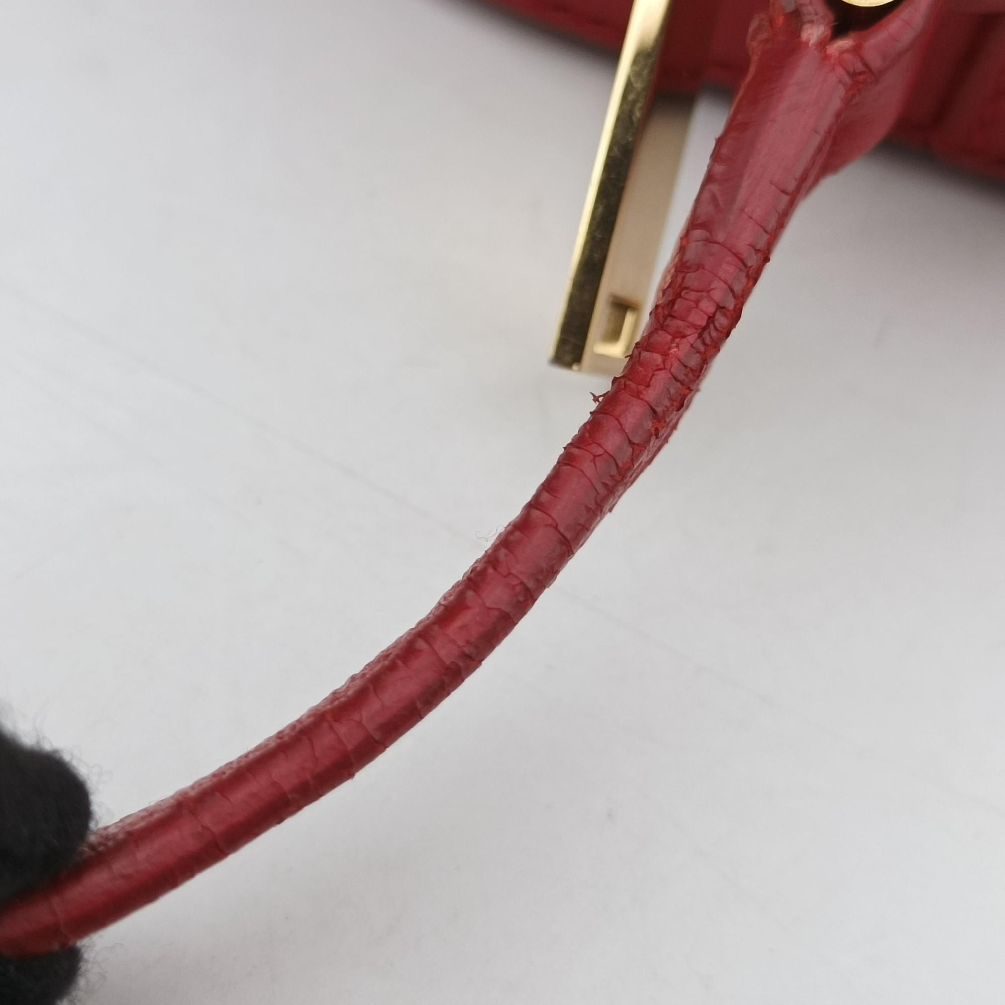 Pre-owned Yves Saint Laurent LOU camera Red Leather 395793 shoulderbag | stylenewstar