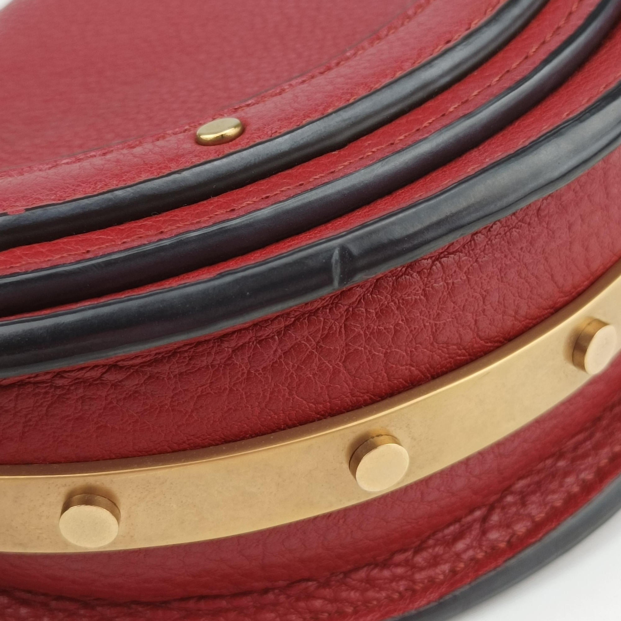 Pre-owned Chloe Nile Minaudiere Red Leather  handbag | stylenewstar