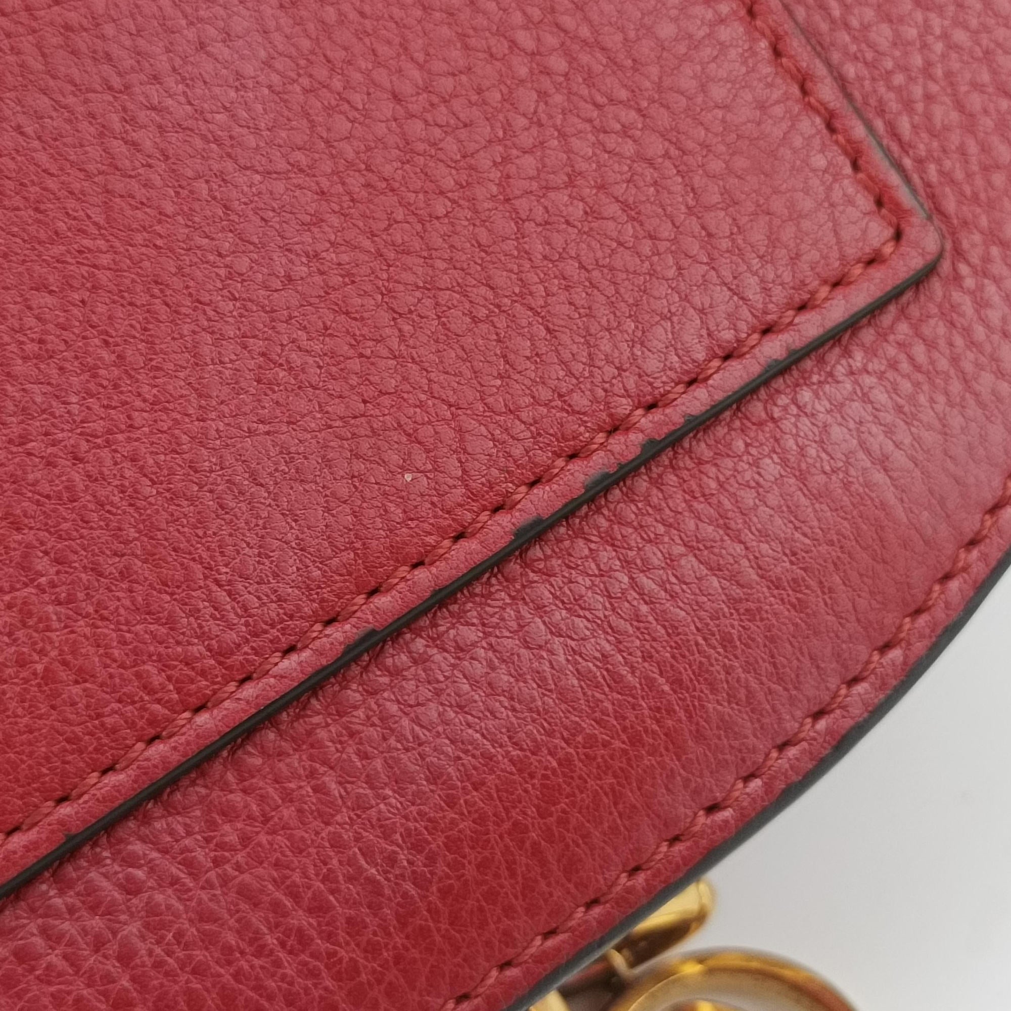 Pre-owned Chloe Nile Minaudiere Red Leather  handbag | stylenewstar